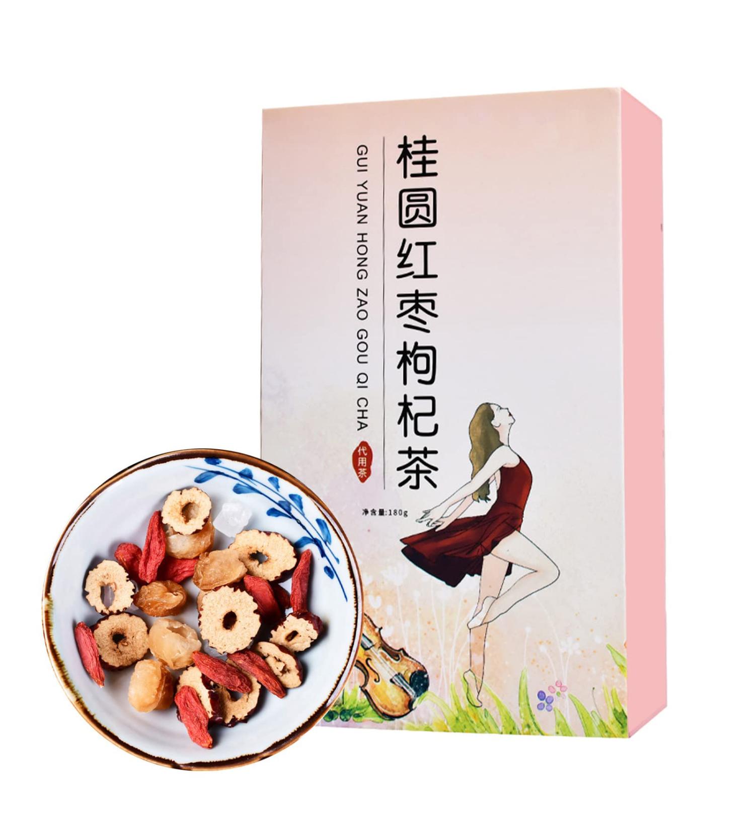 Red Dates Tea Longan & Wolfberry Herbal Tea Bags - Qi & Blood Support for Female Menstrual Periods - Buy Online on SooperMarket.com