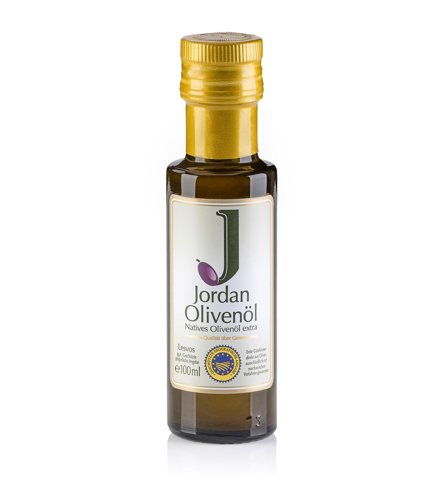 Premium Jordan Olive Oil | Greek Island of Lesbos | Traditional Cold-Pressed | 100ml Elegant Glass Bottle - Buy Online on SooperMarket.com