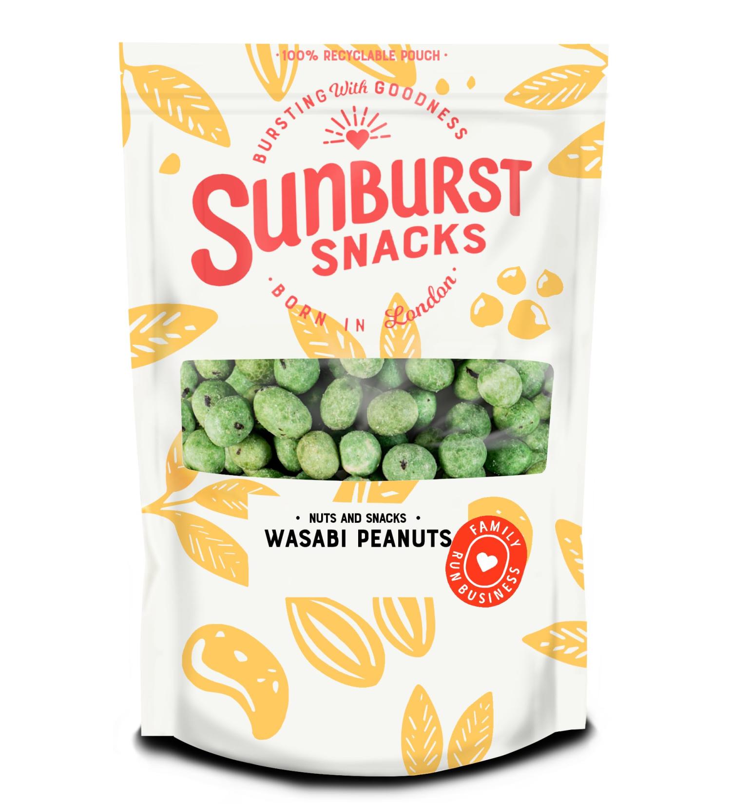 Sunburst Spicy Wasabi Peanuts 1kg | GMO Free | Recyclable & Resealable Pouch - Buy Online on SooperMarket.com