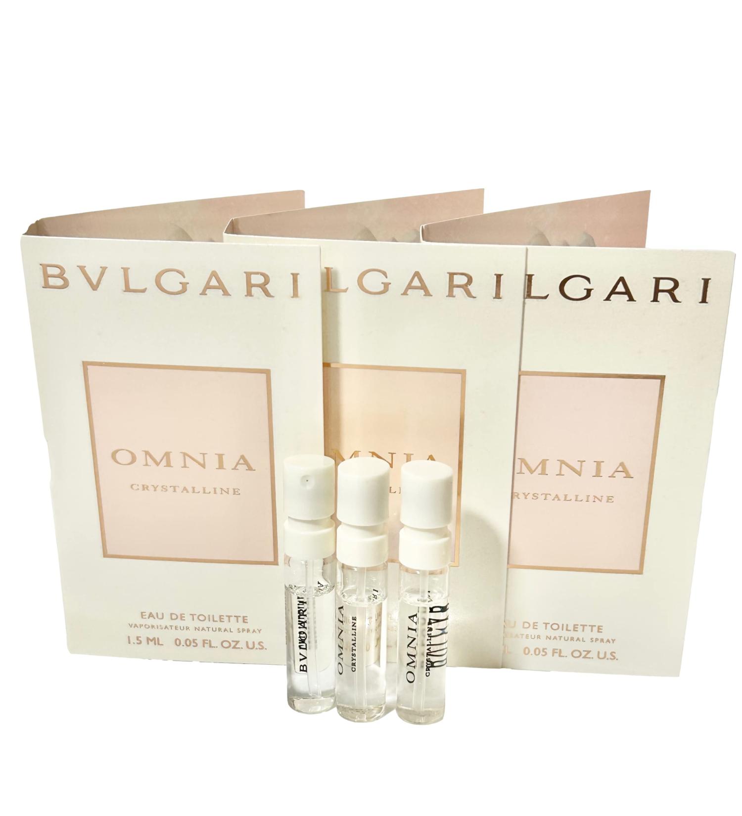 BVLGARI Omnia Crystalline Sample EDT 1.5 ml / 0.05 Fl Oz Women Perfume (Pack of 3) - Buy Online on SooperMarket.com