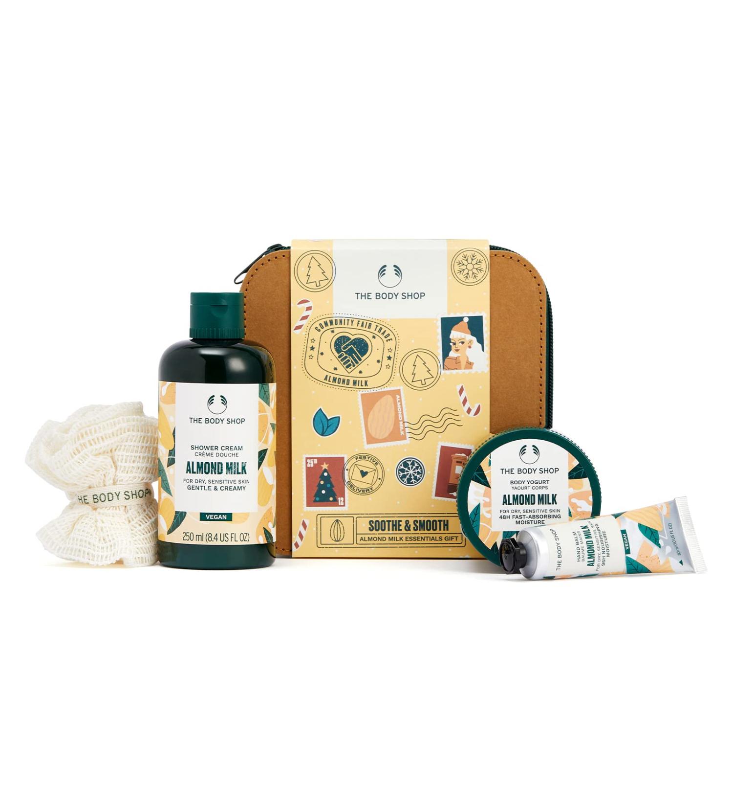The Body Shop Almond Milk Essentials Gift Set - Hydrating Vegan Skincare for Dry Skin - Buy Online on SooperMarket.com