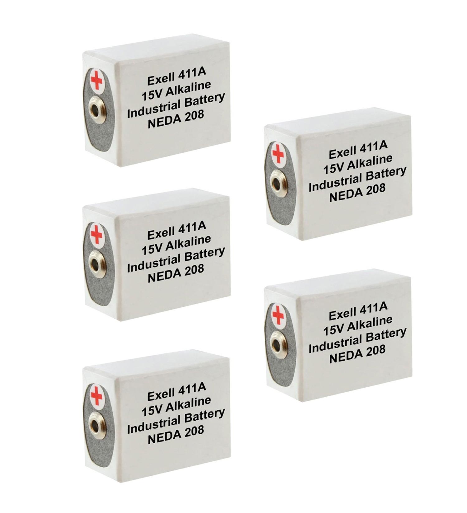 Buy 5pc Exell 411A Alkaline 15V Battery | Replaces NEDA 208 10F20 BLR121 - International Shipping Available - Buy Online on SooperMarket.com