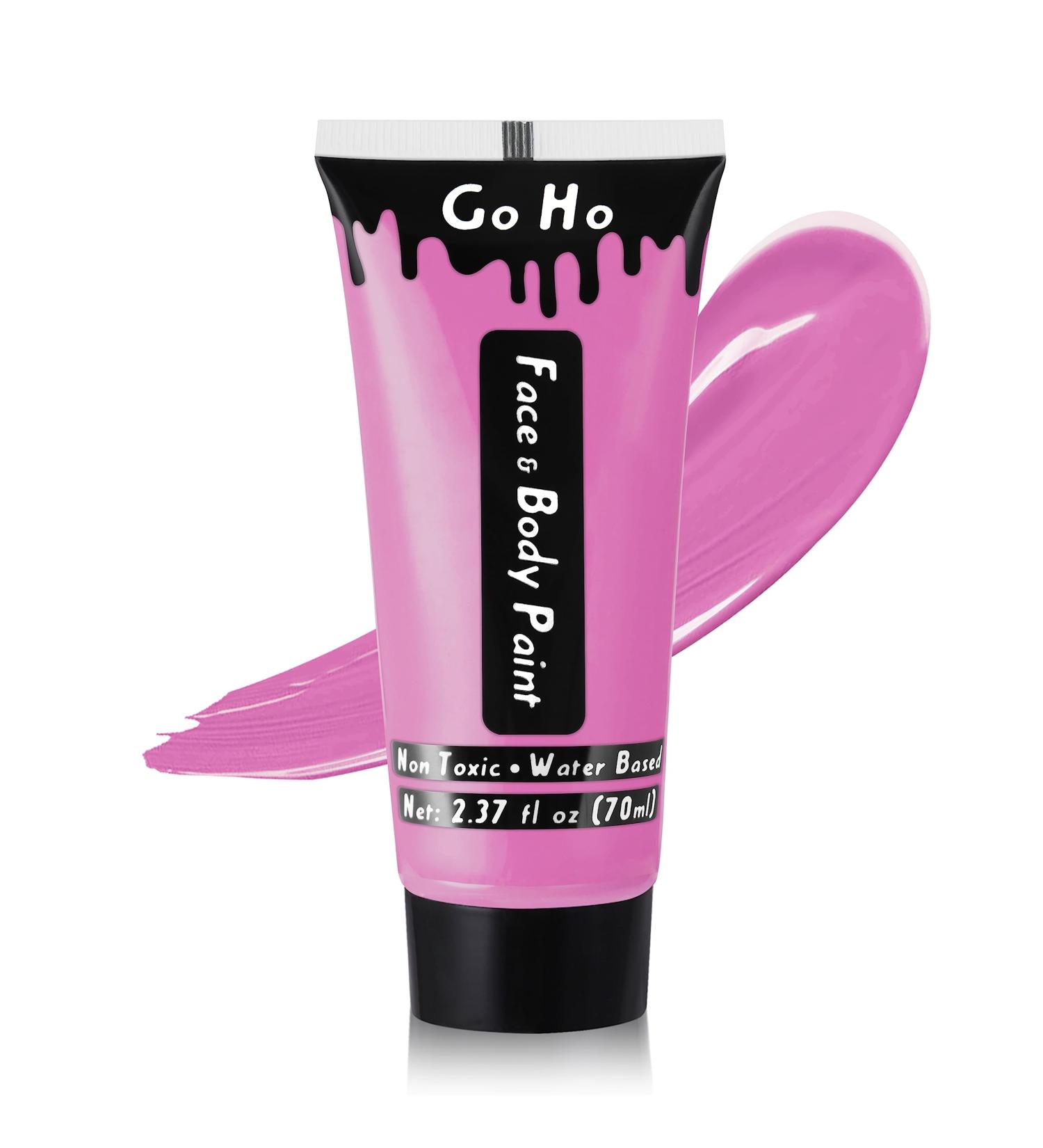 Pink Cream Face Body Paint - 2.37oz 70ml Water Based Makeup for Kids Party, SFX, Cosplay, Halloween - Go Ho Pink Face Painting Kit - Buy Online on SooperMarket.com
