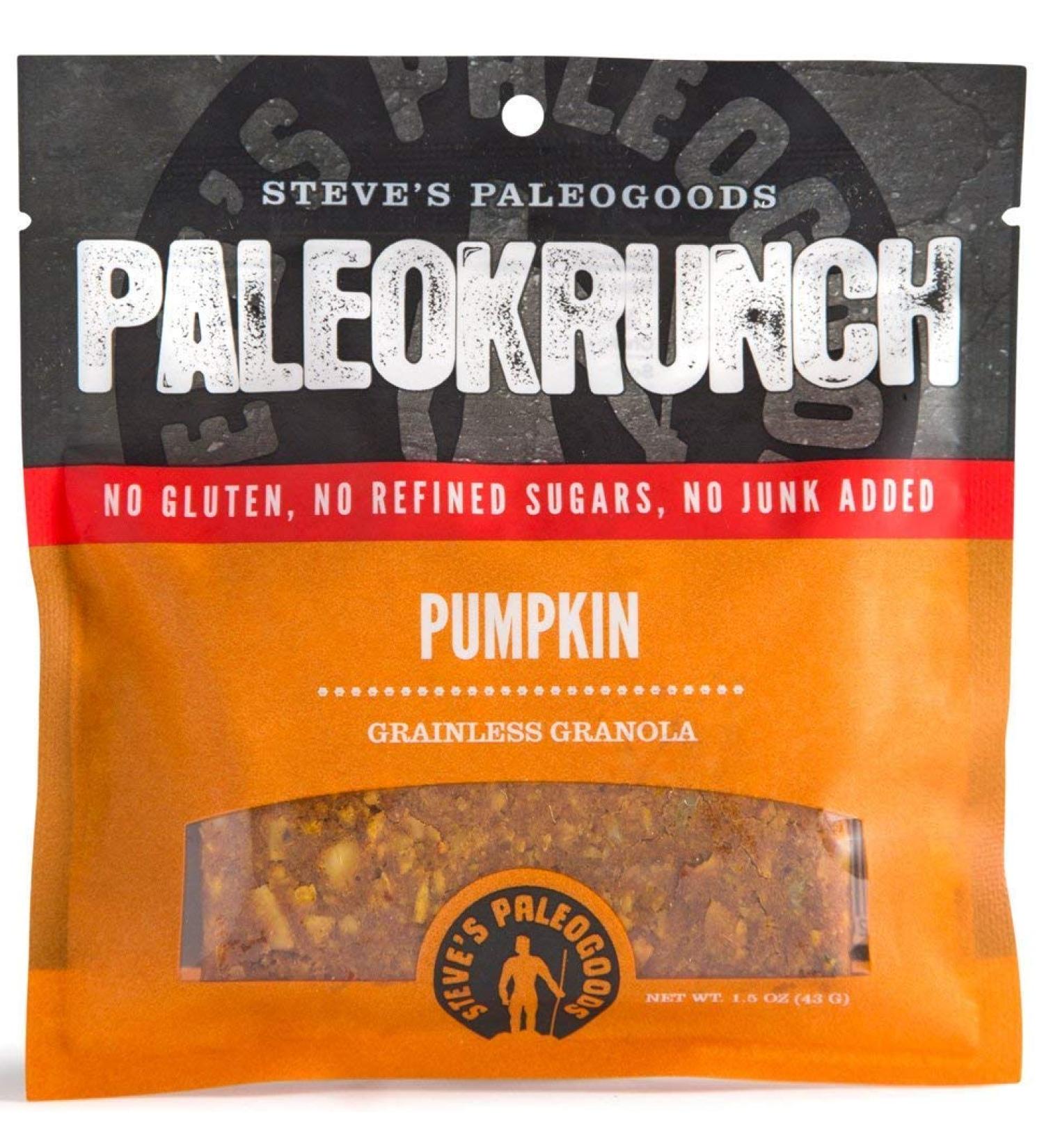 Steve's PaleoGoods PaleoKrunch Bar Pumpkin 1.5oz (Pack of 12) - Grain-Free Granola & Keto Sweets Variety Pack for Backpacking & Road Trips - Buy Online on SooperMarket.com