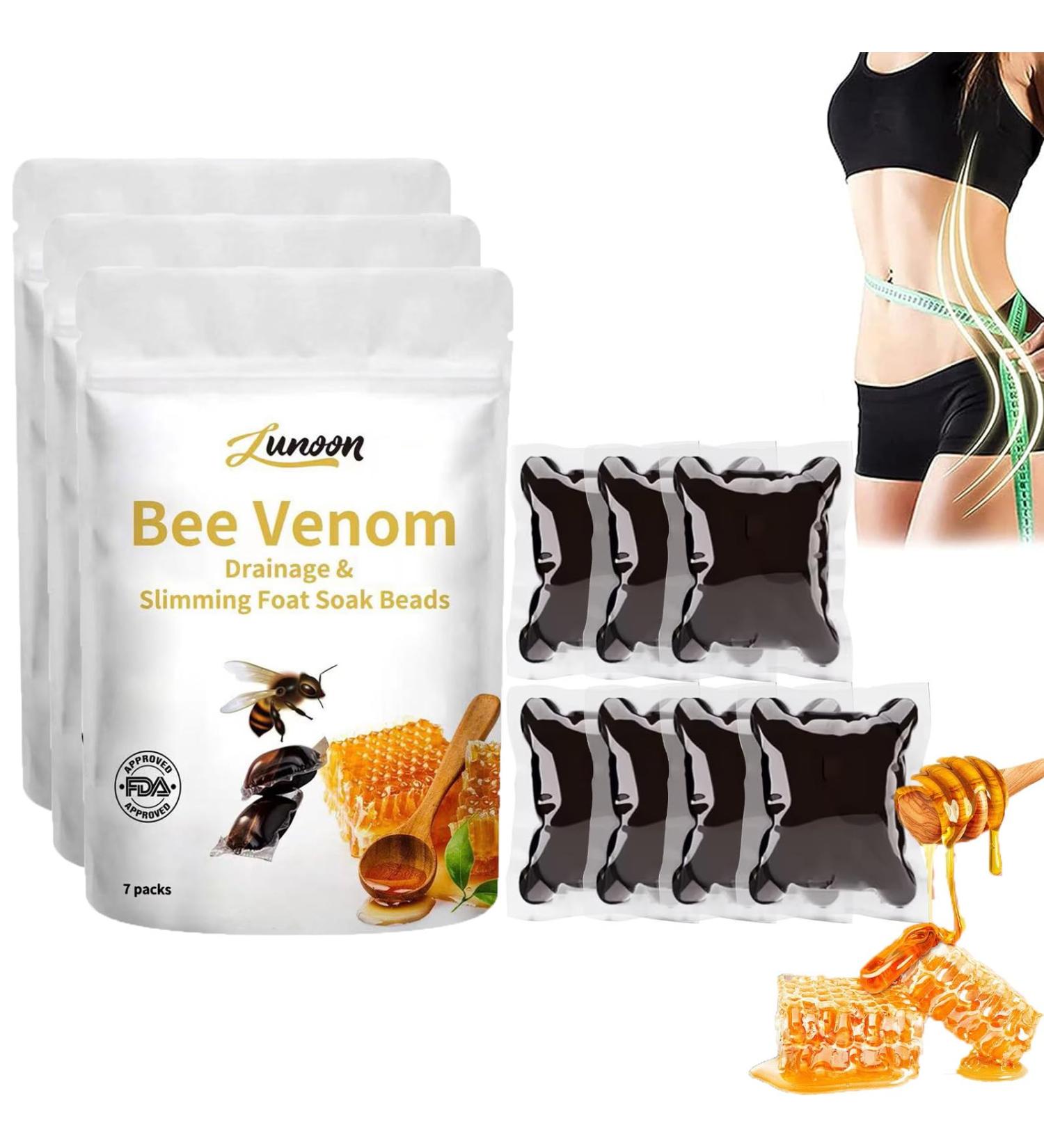 Lukmlca Bee Venom Foot Soak Beads Lukmlca Bee Venom Lymphatic Drainage & S_li_mming Foot Soak Beads Bee Venom Lymphatic Drainage Foot Soak Natural Herbal Foot Soak Beads (3Bags/21pcs) - Buy Online on SooperMarket.com
