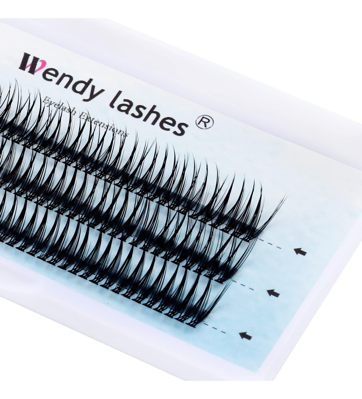 Individual Cluster Lashes C Curl 0.10mm 13mm 120Pcs | Soft 3D Effect DIY Eyelash Extensions - RR-13mm Clusters-YW-0.10-C - Buy Online on SooperMarket.com