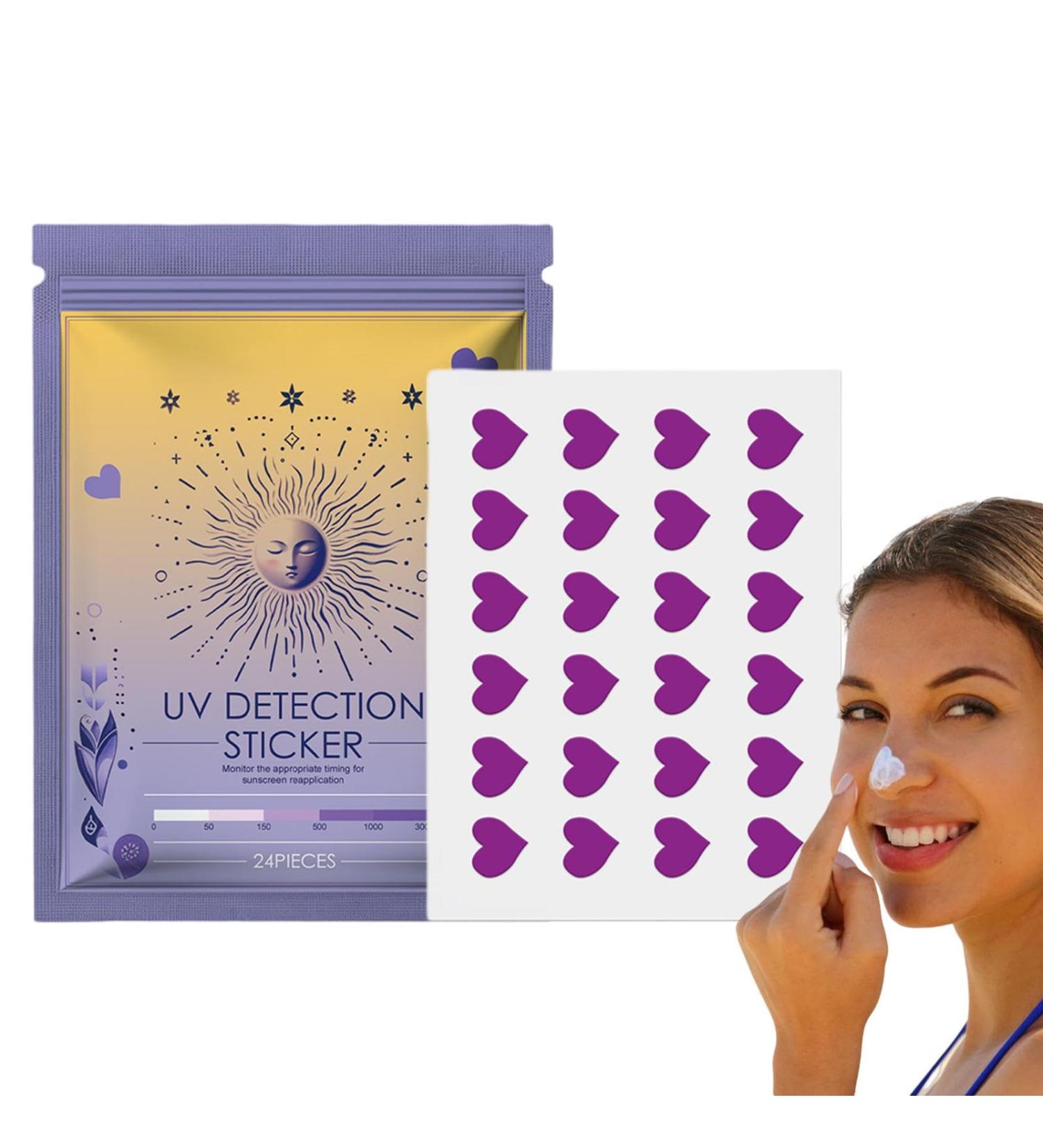 Virtcooy UV Detection Patches - Sunblock Patches | Sunscreen Reminder Stickers Know When to Re-Apply Sunscreen Sun Patch for Sunscreen love - Buy Online on SooperMarket.com