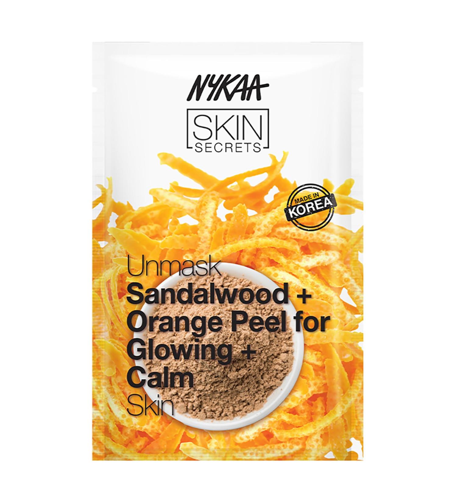 Nykaa Naturals Skin Secrets Bubble Sheet Mask - Hydrating Sandalwood & Orange Facial Mask for Clear Blemish-Free Skin | 0.67 oz - International Shipping Available - Buy Online on SooperMarket.com