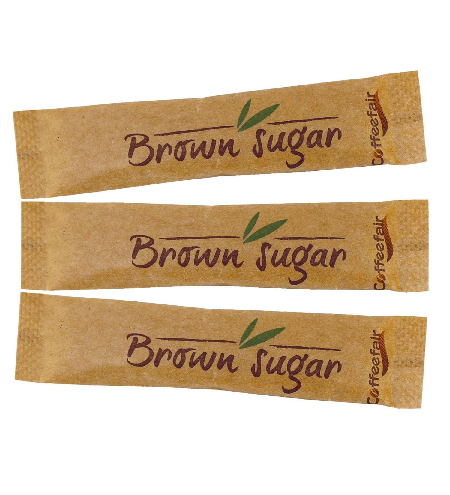 Coffeefair Brown Cane Sugar Sticks | 100 x 4g Cane Sugar Pack | Premium Sweetener for Coffee & Tea - Buy Online on SooperMarket.com