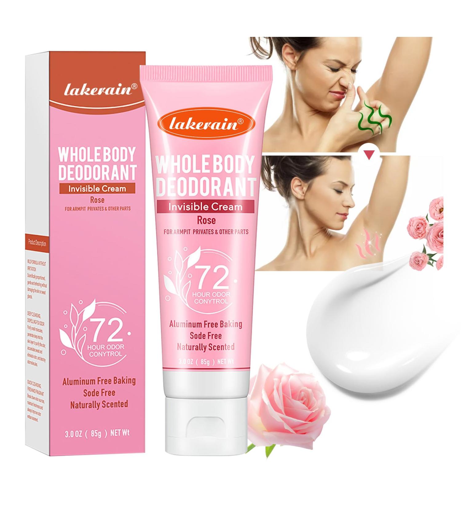 Whole Body Deodorant for Women Luxsea Aluminum Free Deodorant Lotion for Men Armpit Deodorant Cream for 72 Hour Odor Control Rose Deodorant Antiperspirant Clear Gel Baking Soda Free Natural Skin Care - Buy Online on SooperMarket.com