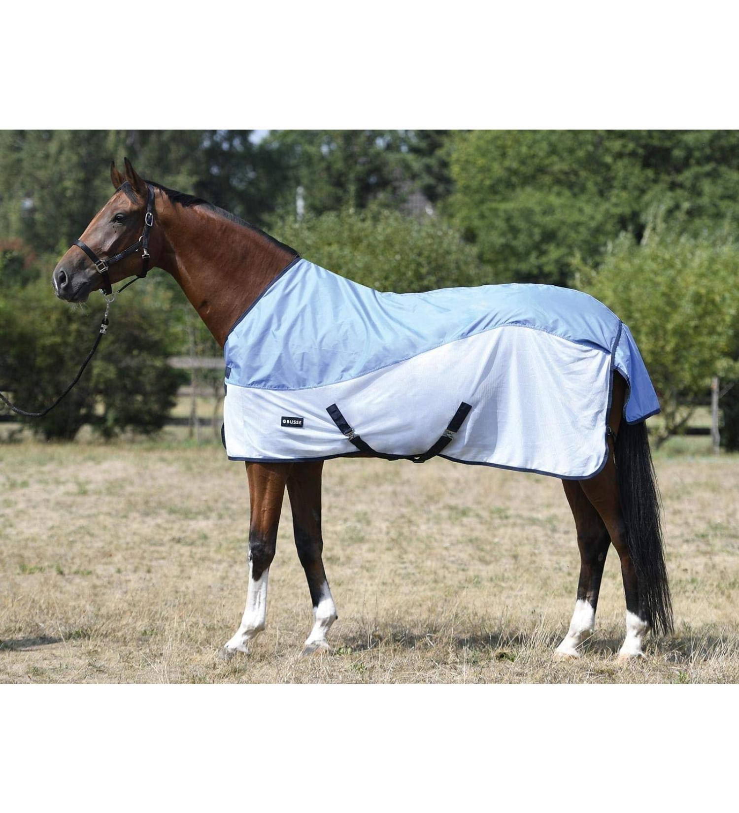 Buy Busse Paddock Blanket RAINFLY - Sky (Navy) 155 | Durable Weather-Resistant Equestrian Gear for International Shipping - Buy Online on SooperMarket.com