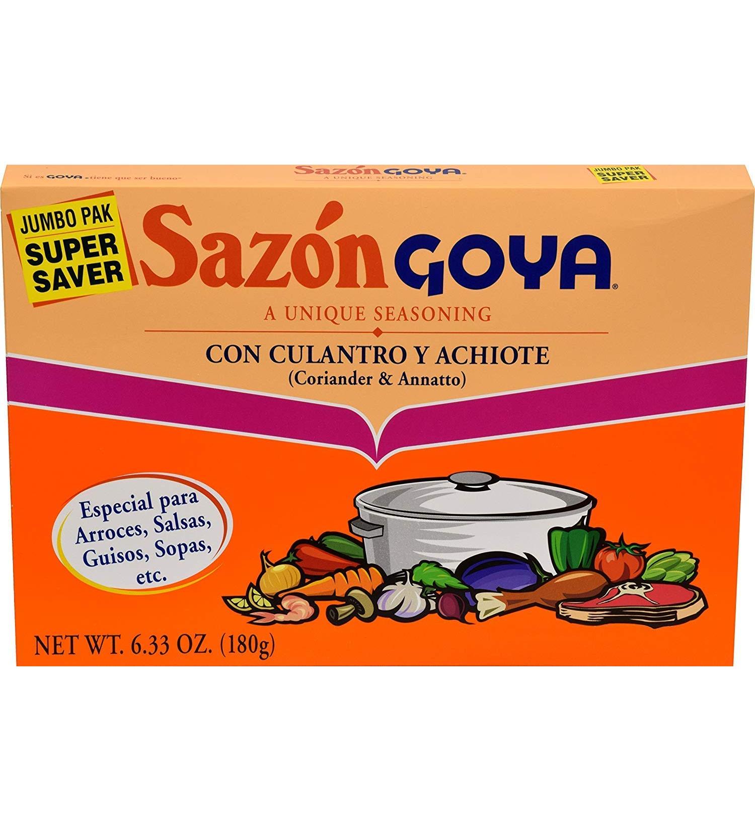 Goya Sazon Culantro/Achiote Jumbo 6.3 OZ(Pack of 2) 6.3 Ounces