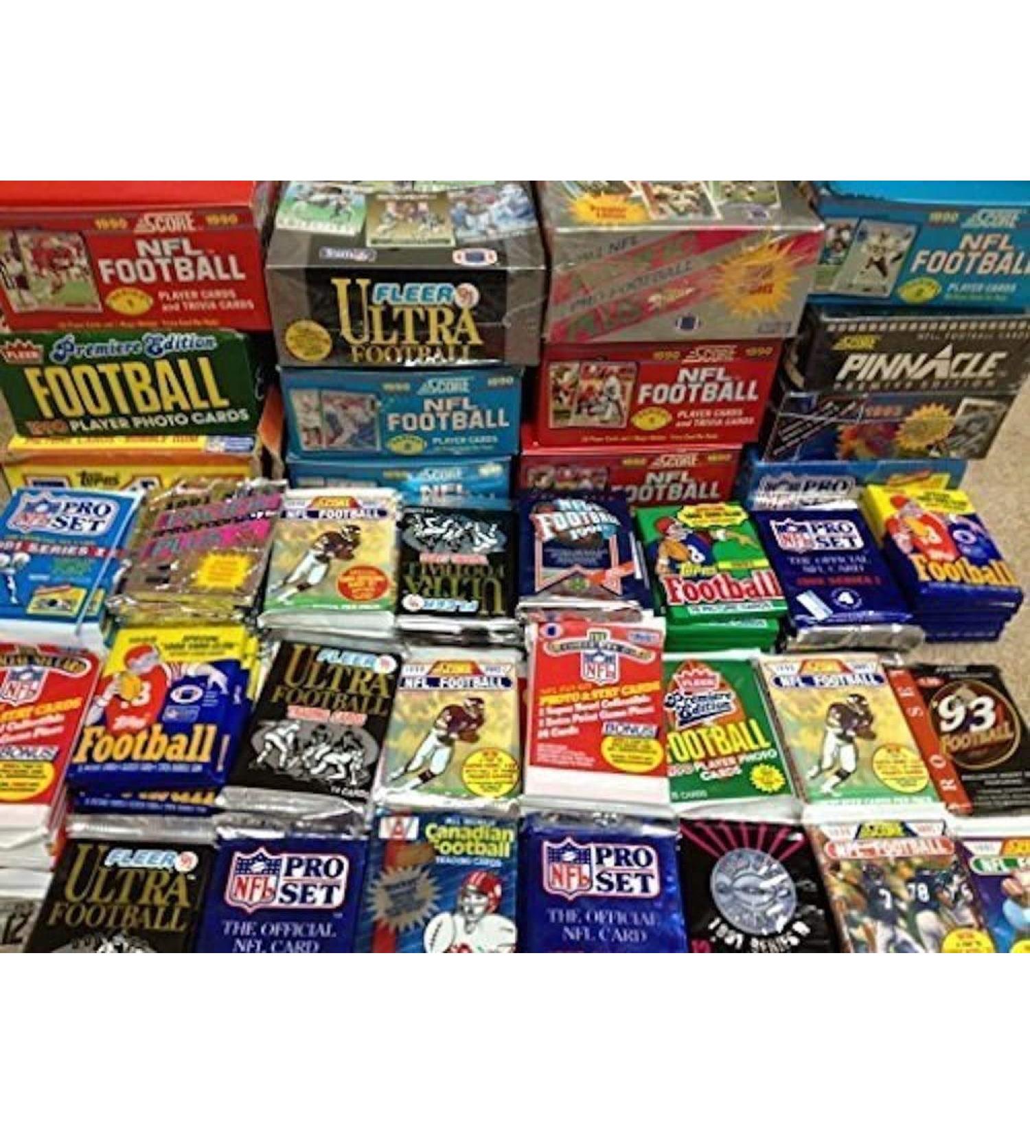 Vintage Football Cards Lot - 60 Unopened Packs from 80s/90s - Buy Online on SooperMarket.com