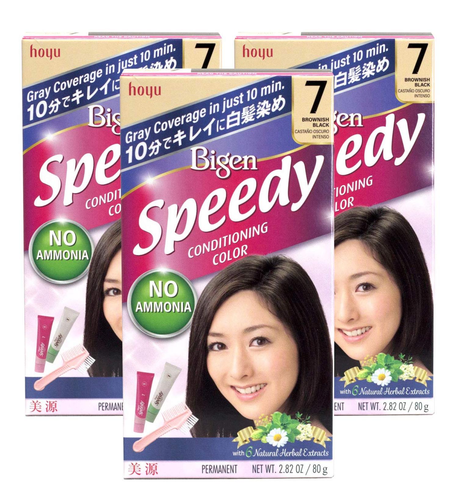 Bigen Speedy Conditioning Color Kit: 7 Brownish Black - 3 Pack