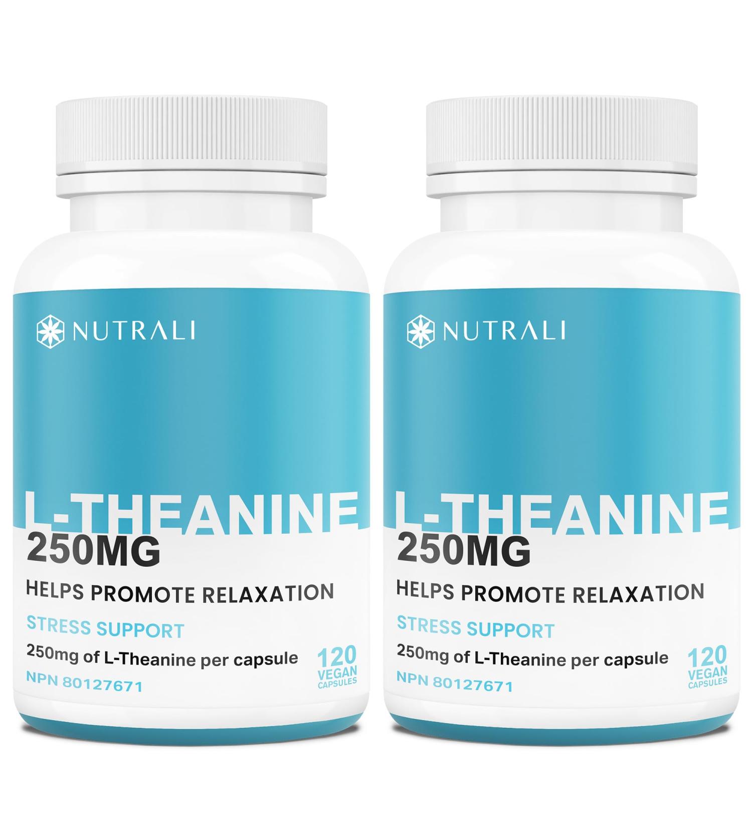 HIGH POTENCY L-Theanine Supplements 250mg Stress Support Improved Sleep Promotes Calm & Relaxation Anxiety Relief Natural Vegan Gluten Free. 120 Capsules 2 Packs 240 count (Pack of 1) - Buy Online on SooperMarket.com