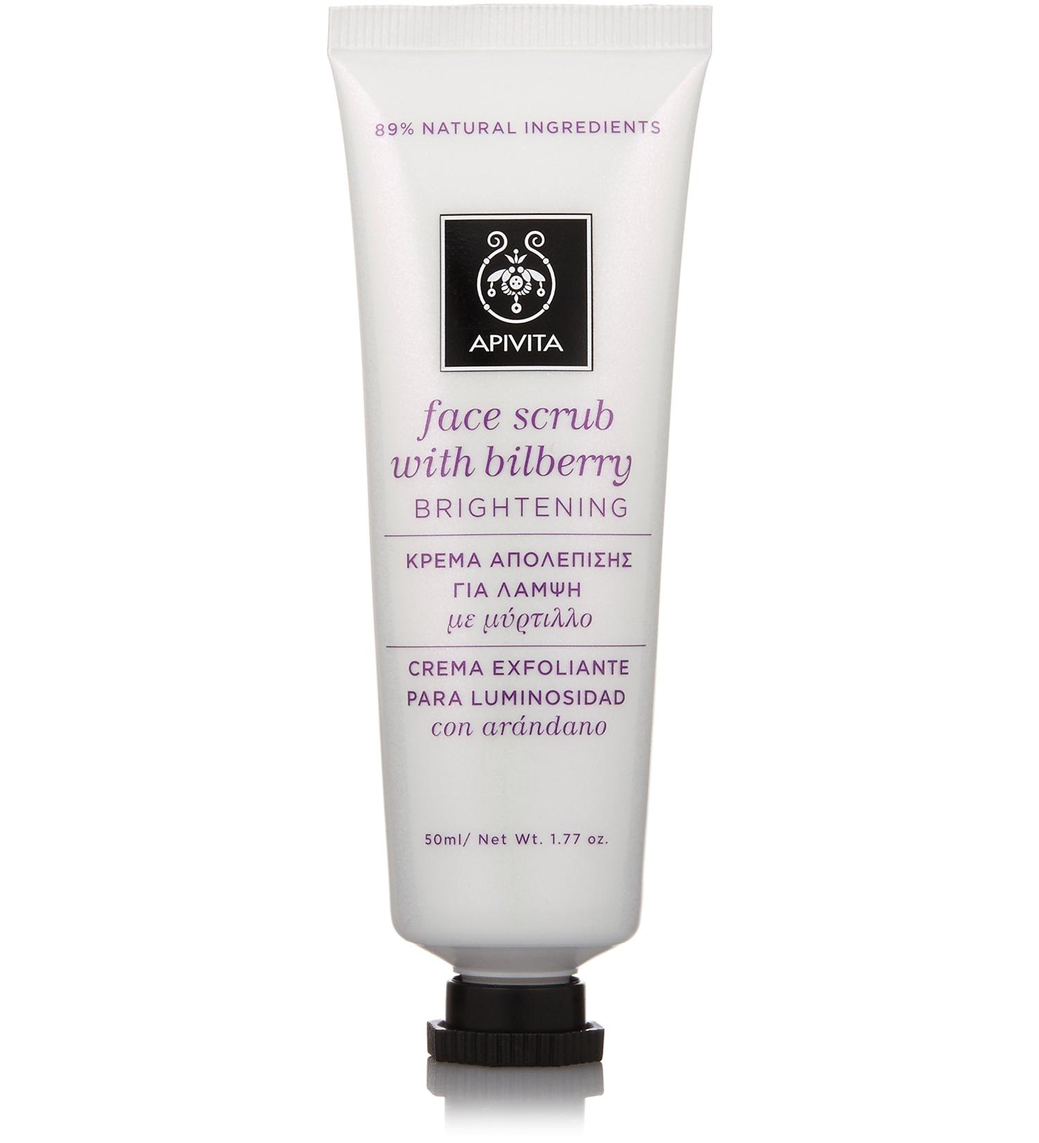 Apivita brightening face scrub with bilberry 50ml - Buy Online on SooperMarket.com