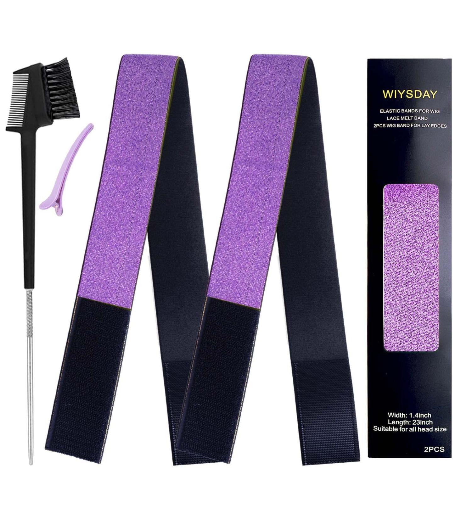 2PCS Elastic Bands for Wig - Purple Lace Melting & Edge Wrap Bands - Buy Online on SooperMarket.com