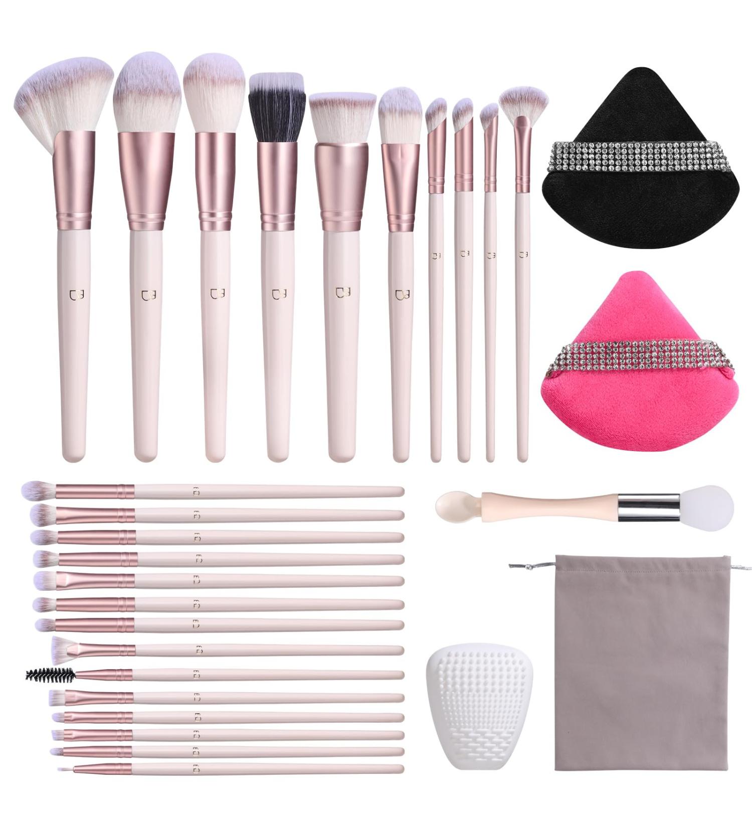 BS-MALL Premium Synthetic Makeup Brush Set - Foundation Concealers & Eye Shadows - Pink Gift Set for Flawless Beauty - Buy Online on SooperMarket.com