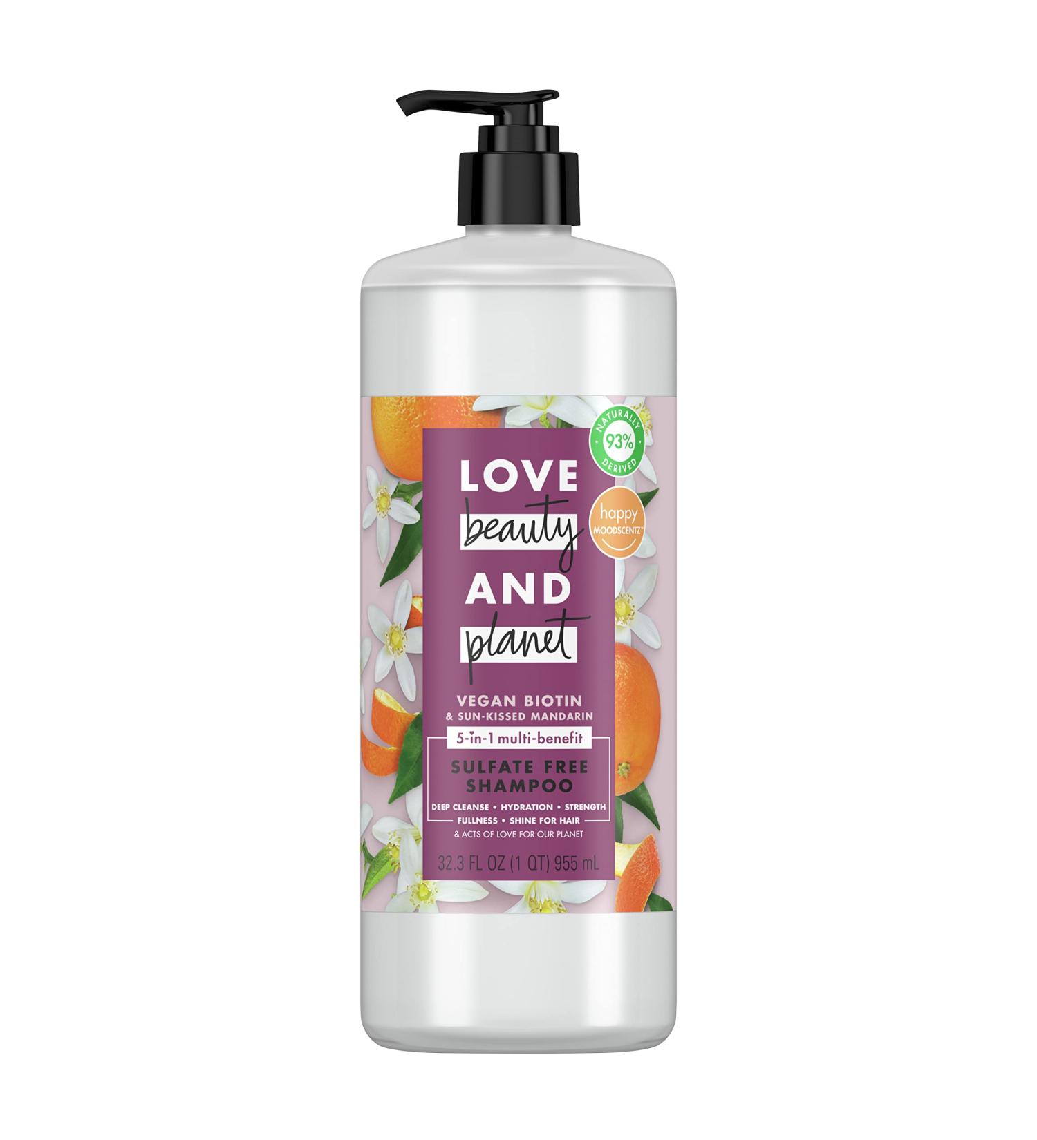 Love Beauty and Planet Vegan Biotin & Sun-Kissed Mandarin Deep Cleanse Shampoo 32 oz - Buy Online on SooperMarket.com