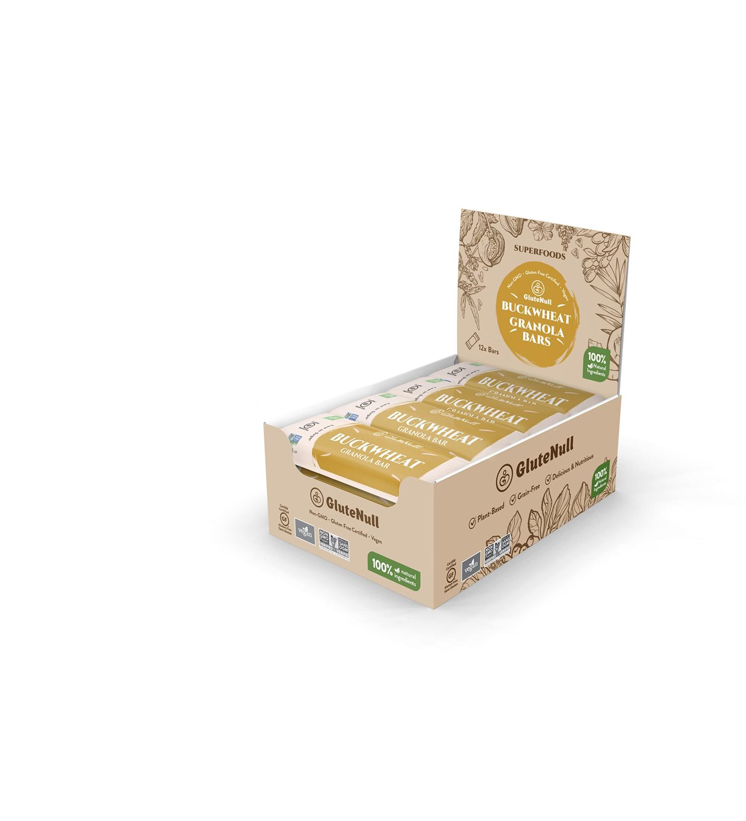 Glutenull Bakery Individually Wrapped Gluten-Free Breakfast Energy Bar Buckwheat Granola 12 Count - Buy Online on SooperMarket.com