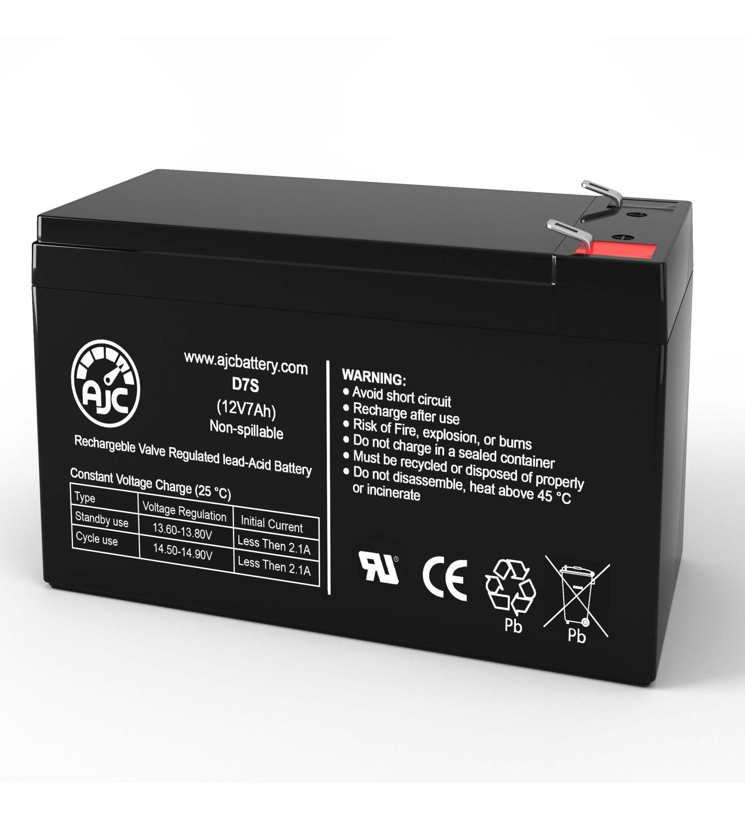 AJC 12V 7Ah Sealed Lead Acid Battery Compatible with Sheng Yang SY1270 - High Quality Replacement for International Shipping - Buy Online on SooperMarket.com