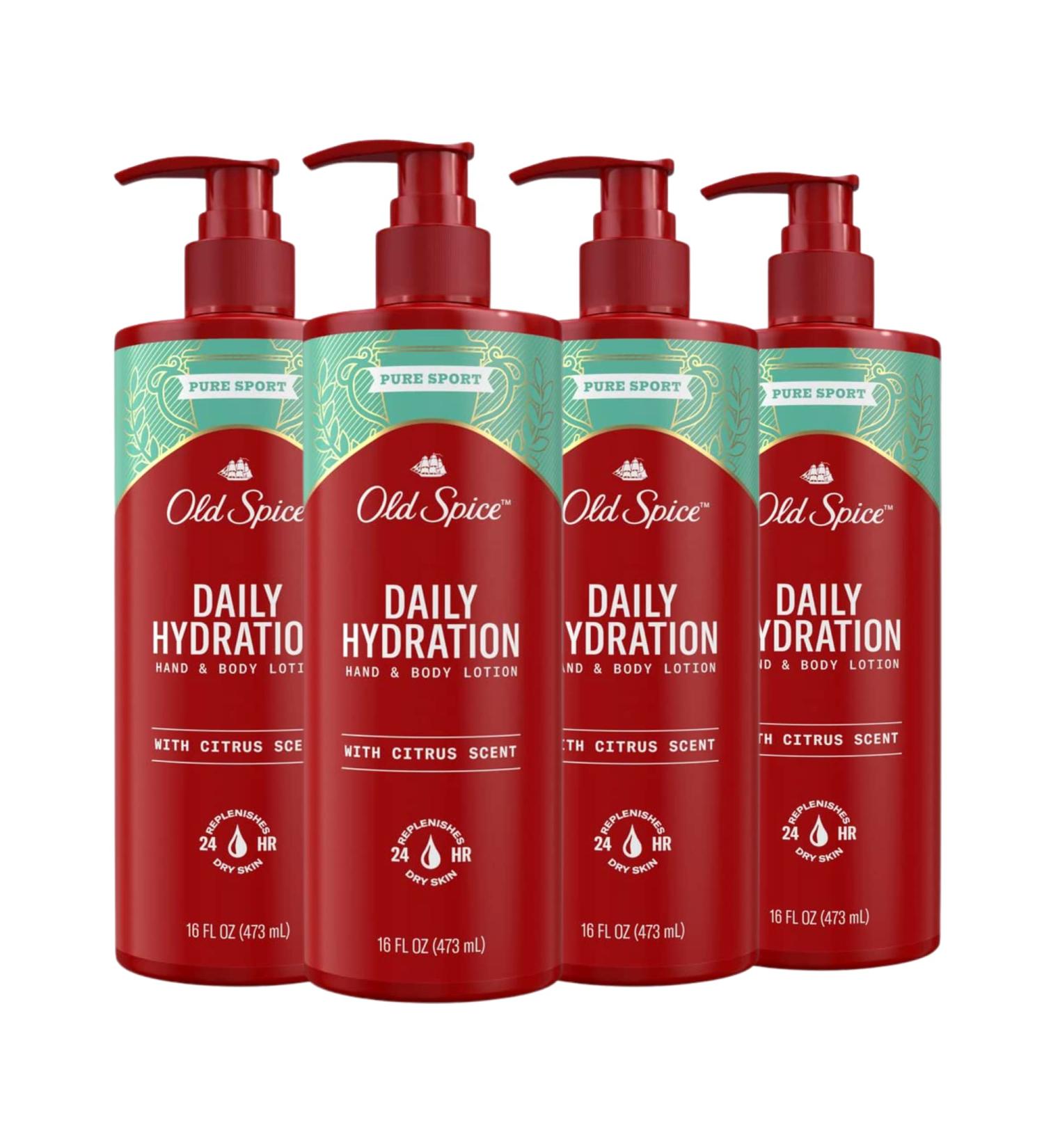 Old Spice Men's Pure Sport Citrus Scent Hand & Body Lotion 16.0 FL OZ - Pack of 4 - Buy Online on SooperMarket.com