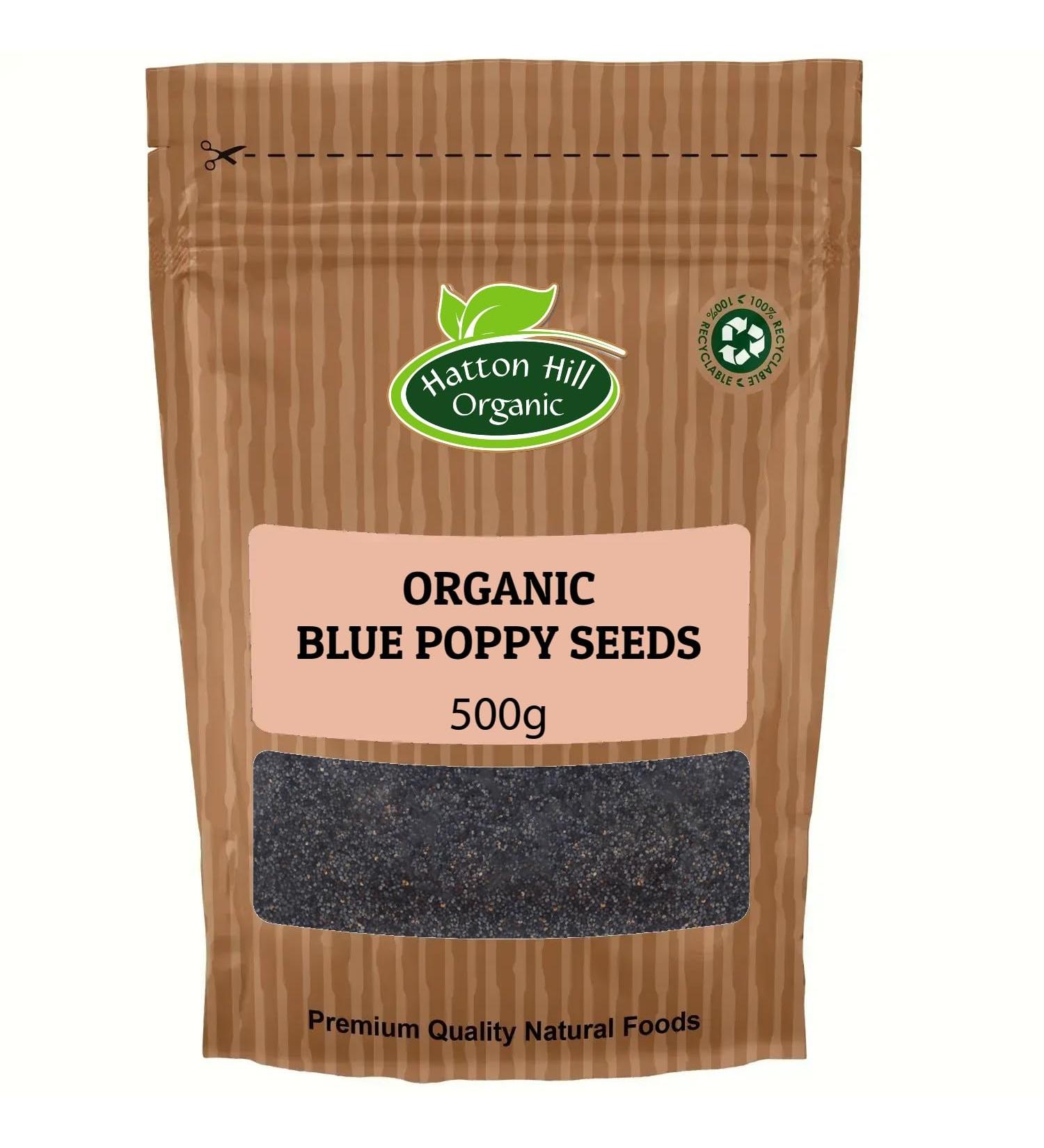 Organic Blue Poppy Seeds 500g by Hatton Hill Organic - Buy Online on SooperMarket.com