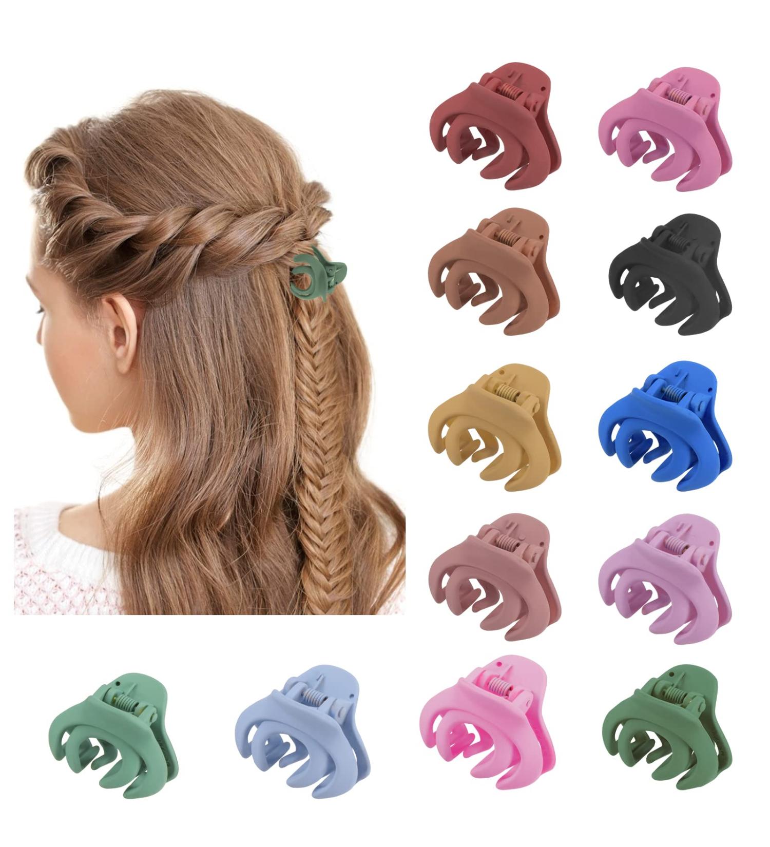 Zou.Rena 1.57 Inch Claw Clips for Girls and Women - 12 Pack, 12 Colors - Buy Online on SooperMarket.com