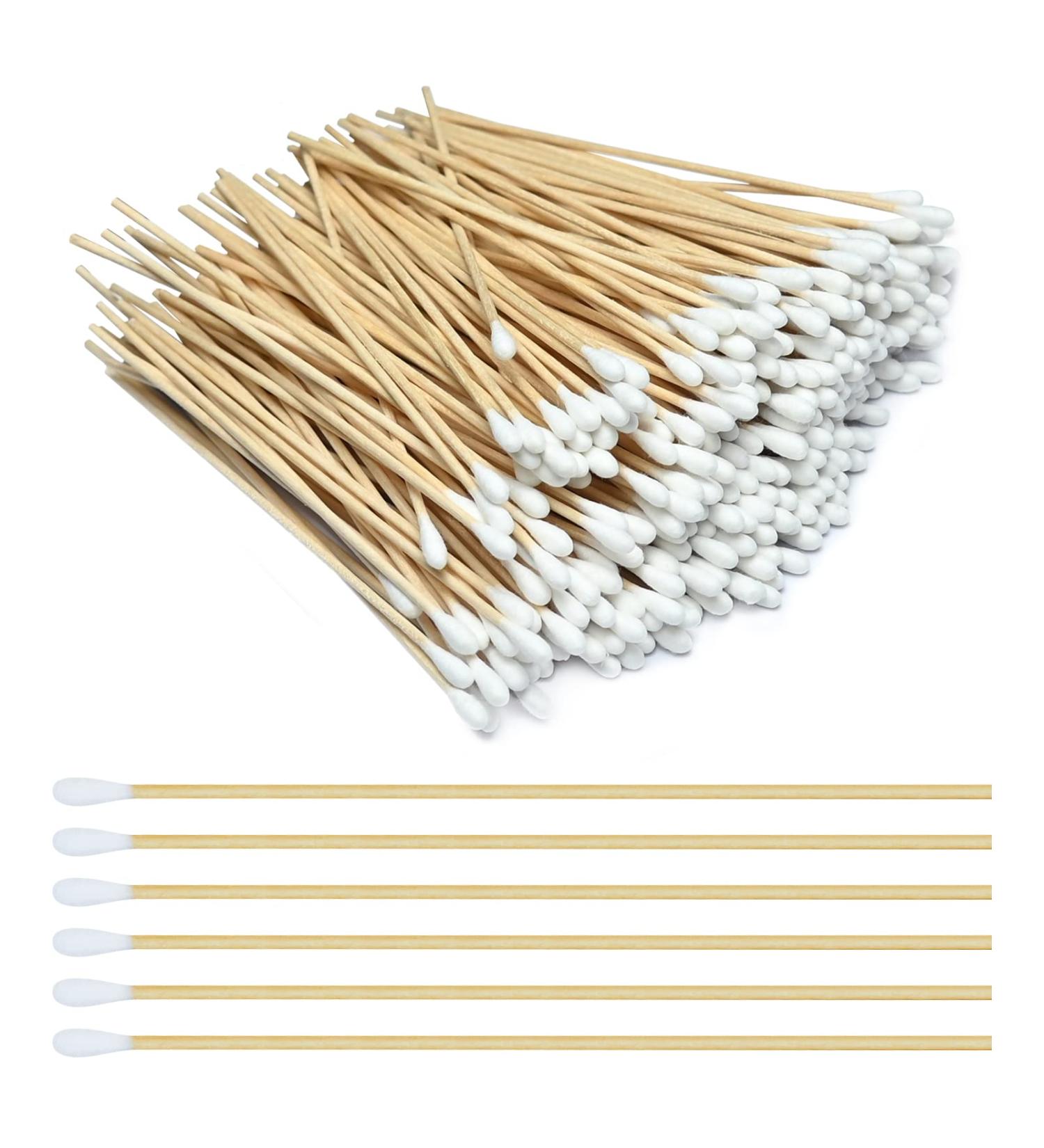 400 Premium Cotton Swabs - 15cm Long Wooden Sticks for Camera Cleaning Makeup Jewelry Polishing | International Shipping Available - Buy Online on SooperMarket.com