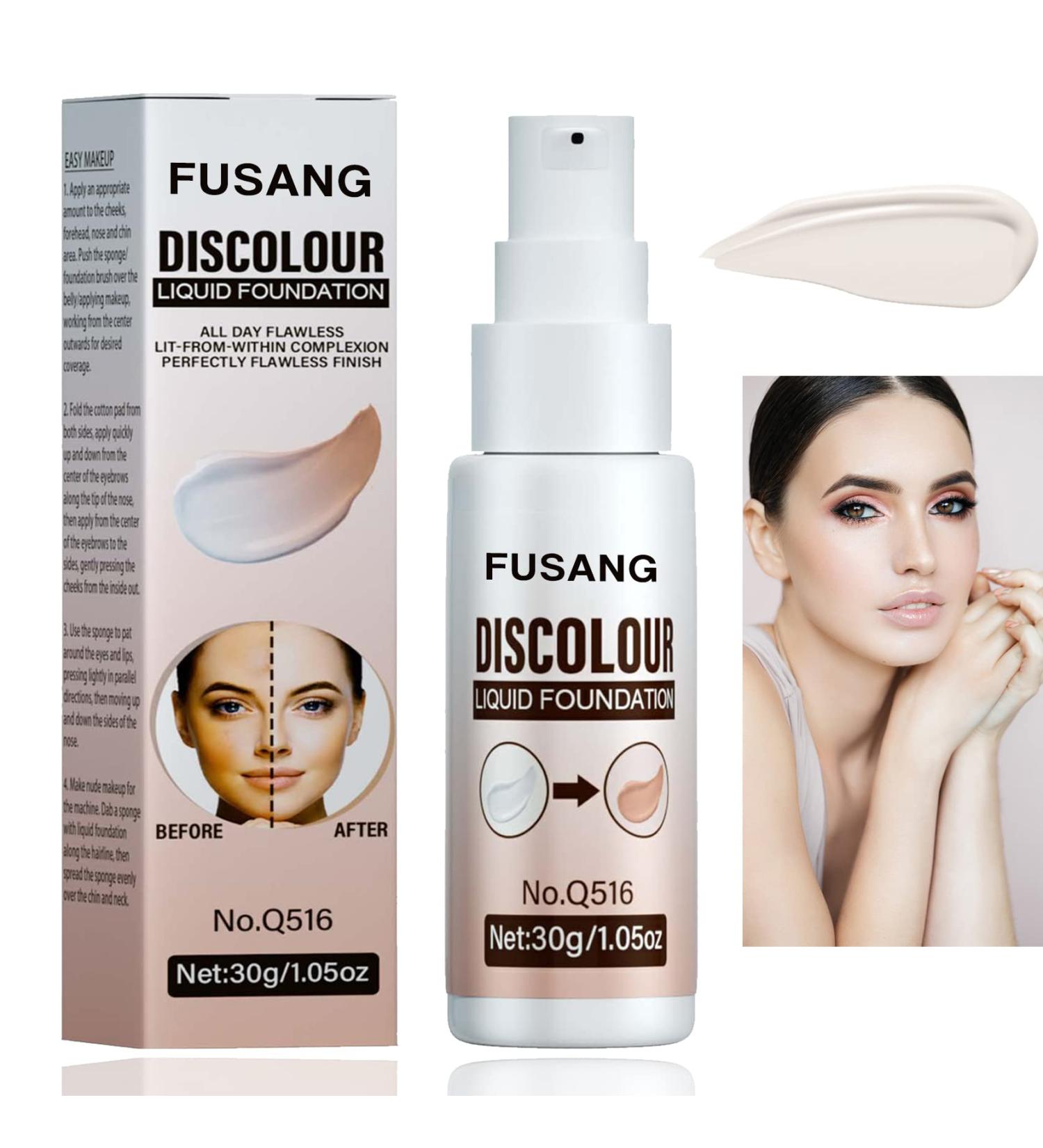 Fusang Color Changing Foundation Long Lasting Moisturizing Concealer Cover Cream Full Coverage Flawless Colour Changing Foundation Waterproof Liquid Base Makeup Suitable for Women&Girls - Buy Online on SooperMarket.com