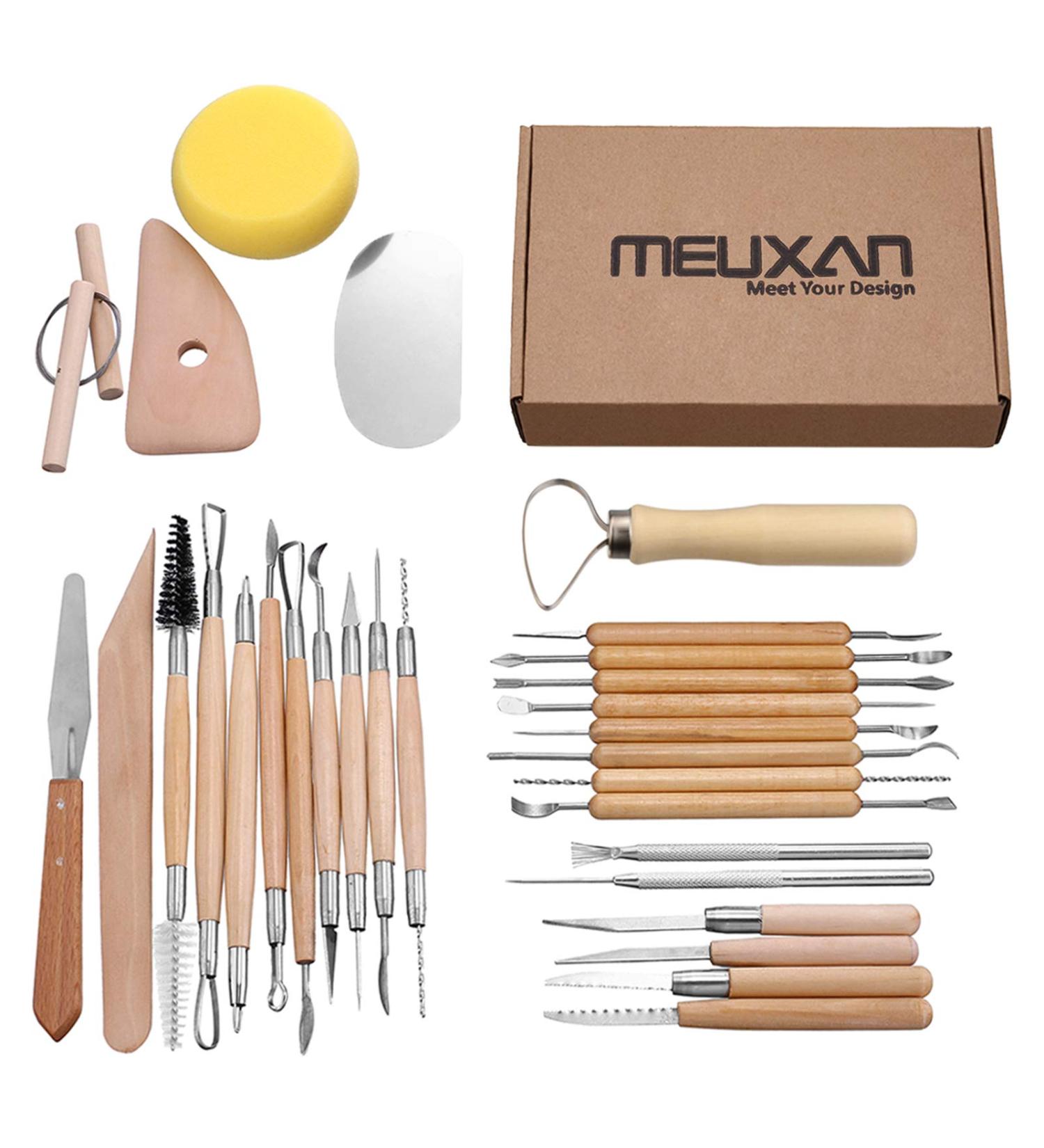 Meuxan 30PCS Pottery Tools Clay Sculpting Set - Complete Set for Sculptors - Buy Online on SooperMarket.com