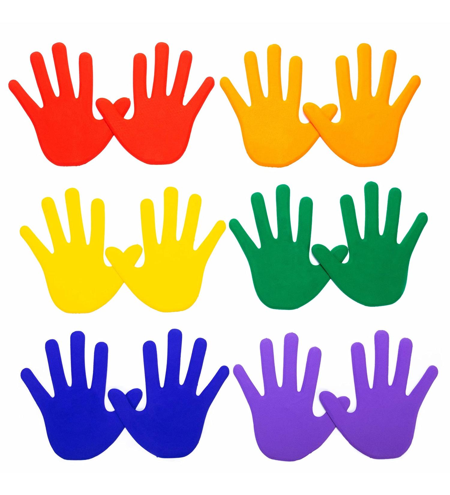 K-Roo Sports Set of 6 Hand-Shaped Floor Markers - Non-Slip Rubber Handprints for Gym, Dance, Karate - Includes Mesh Bag - Buy Online on SooperMarket.com