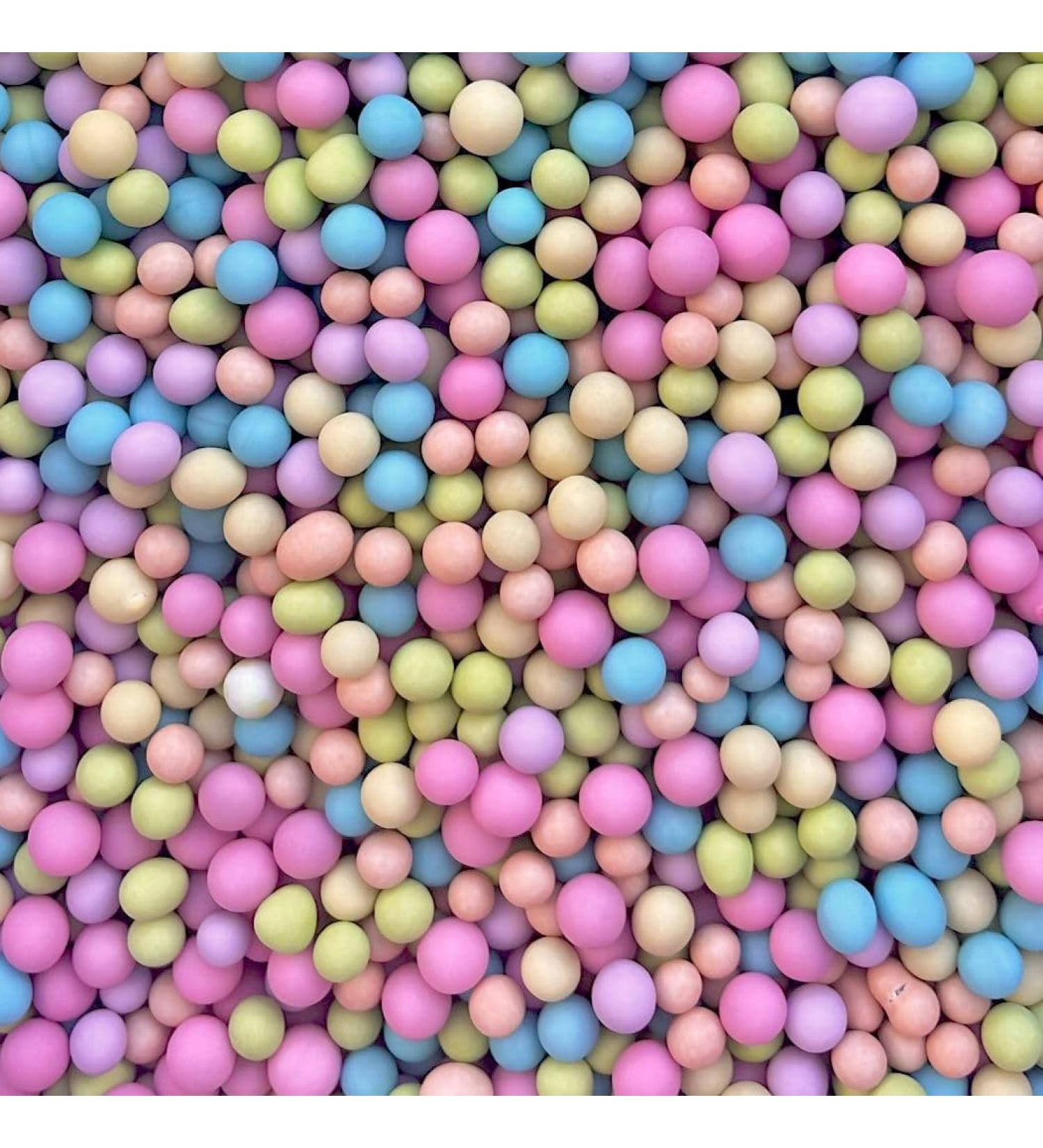Easter pastel edible chocolate ball sprinkles pink lilac blue yellow cakes cupcake toppers sprinkle mix blend pearls decoration baking biscuits cake topper SMALL PASTEL CHOCOBALLS