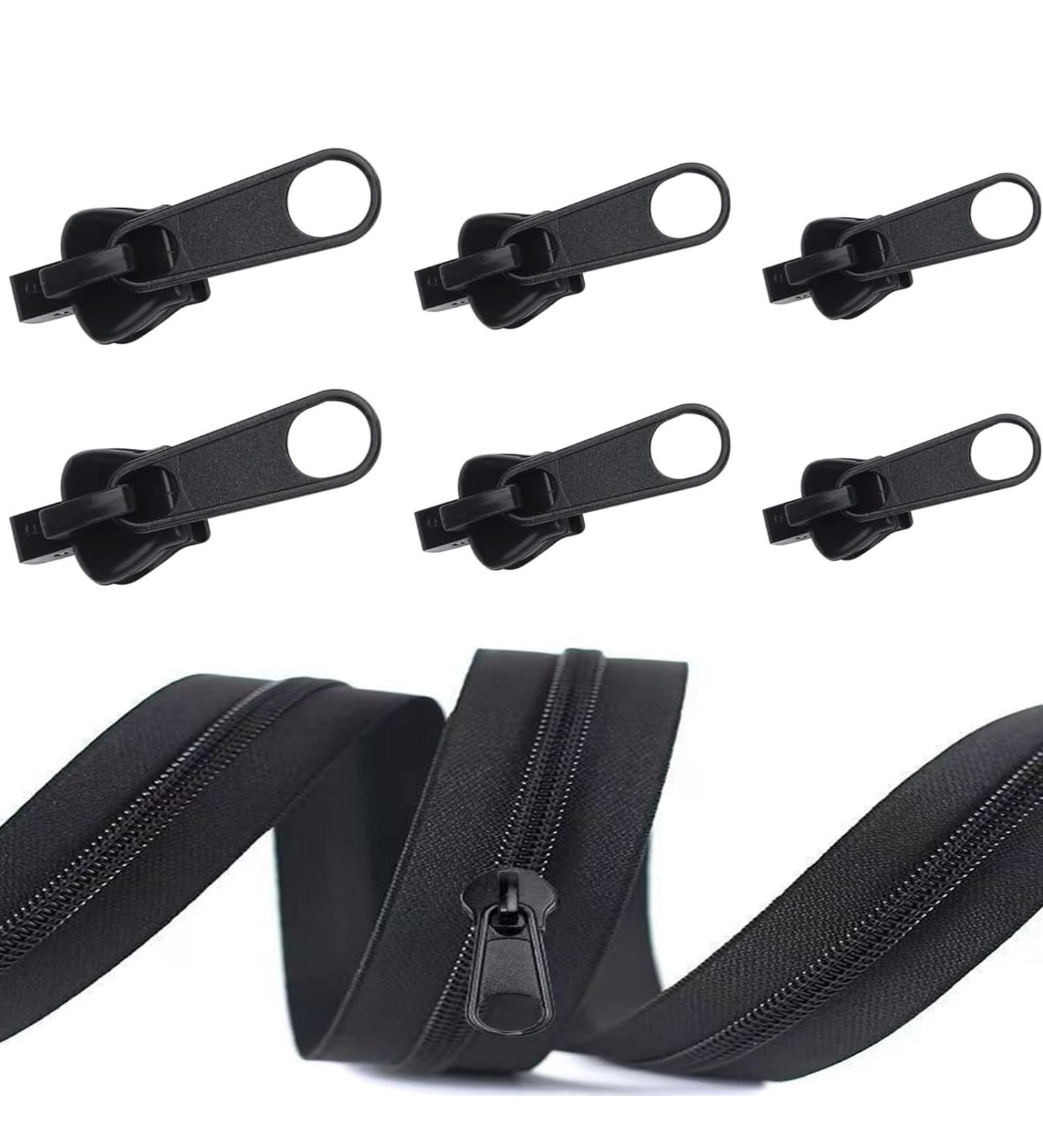 6-Piece Zipper Replacement & Repair Set | Removable Metal Zipper Pulls for Wallets Clothes Jeans Suitcases & Luggage - Shop Internationally! - Buy Online on SooperMarket.com