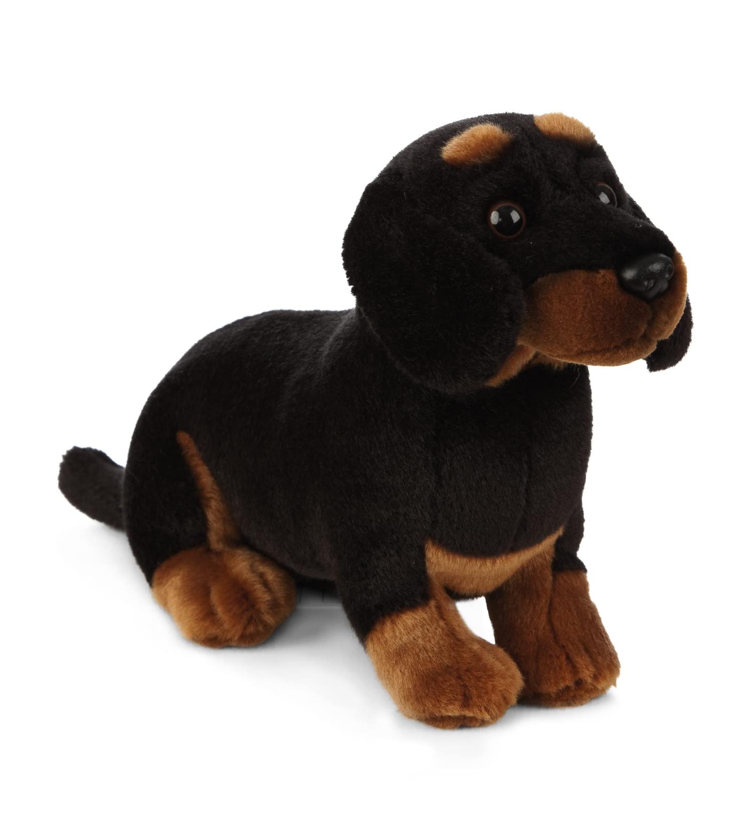 Living Nature Dachshund Eco-Friendly Plush Toy - Realistic Soft Cuddly Dog (28cm) - Buy Online on SooperMarket.com