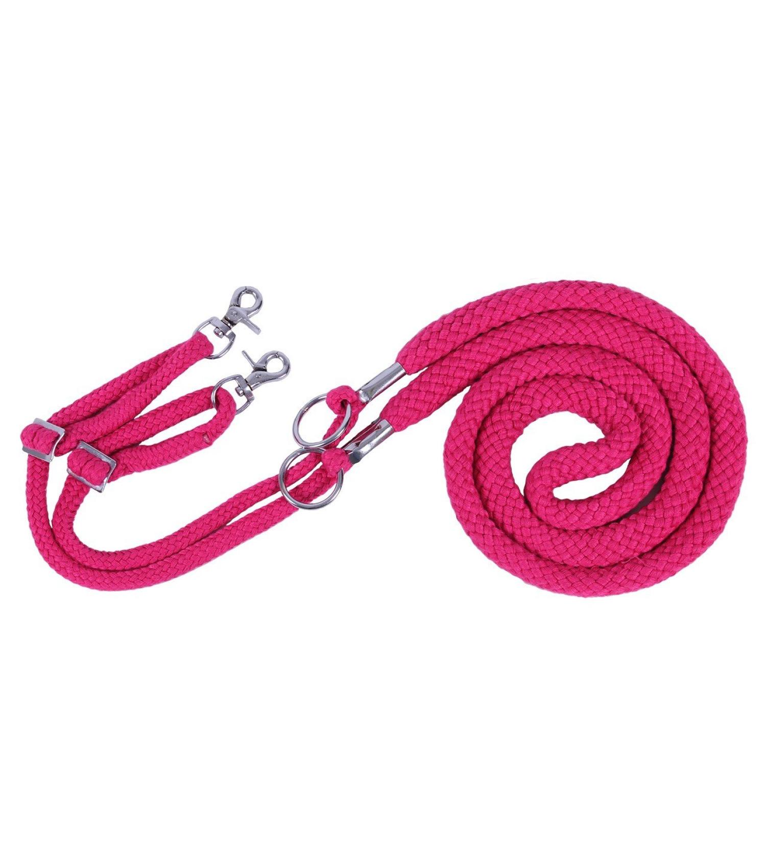 QHP lunging aid lunging line lunge ground work 4 colours 4 sizes (L fuchsia) L fuchsia