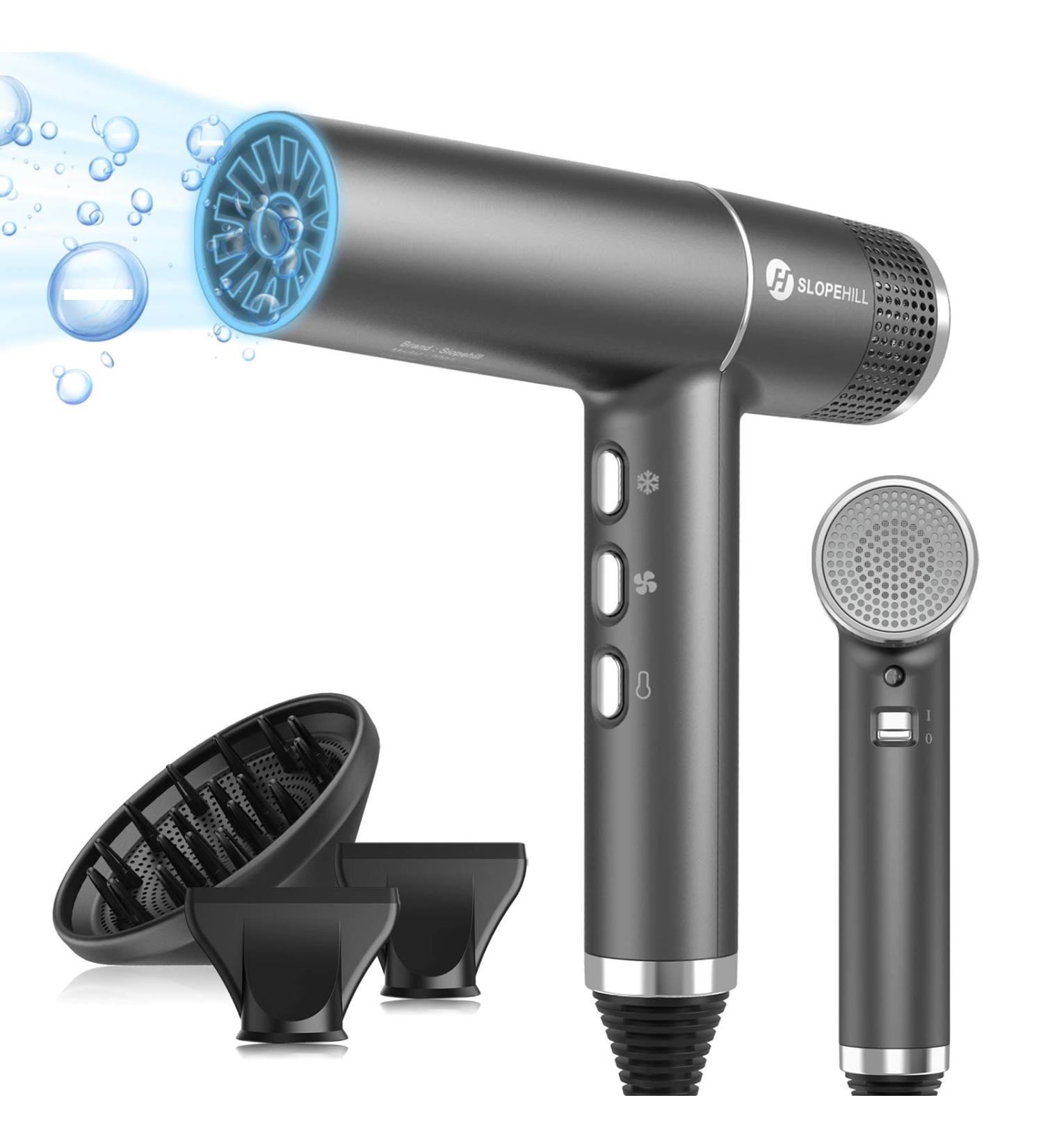 Slopehill Hair Dryer with Brushless Motor, Microfilter, Oxy Active Technology and LED Display (Gray) - Buy Online on SooperMarket.com