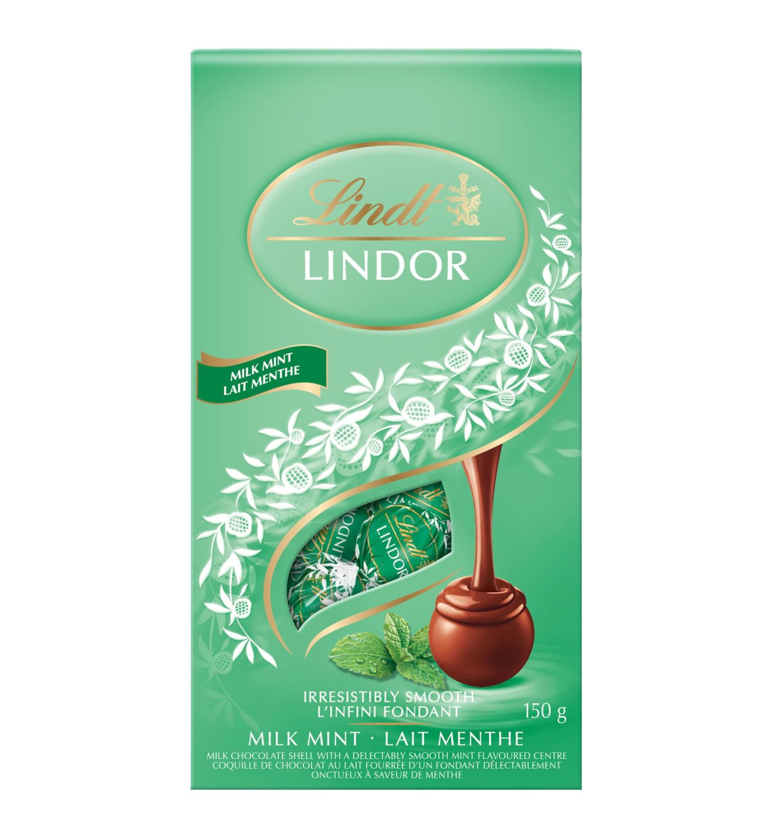 LINDT LINDOR Mint Milk Chocolate Truffles 150g Gram Bag Limited Edition Individually Wrapped Chocolate Christmas Chocolate Stocking Stuffer Mint Milk Chocolate 150 g (Pack of 1) - Buy Online on SooperMarket.com