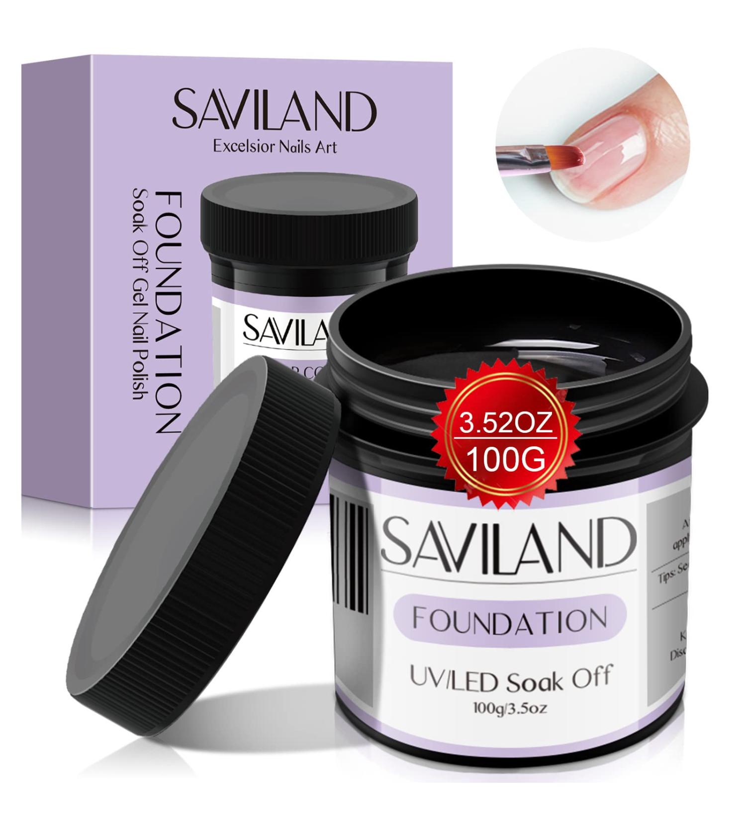 SAVILAND 3.5OZ Base Nail Coat - Gel Foundation for Gel Polish | Clear UV LED Soak Off | Professional Quality for Home Manicure - Buy Online on SooperMarket.com