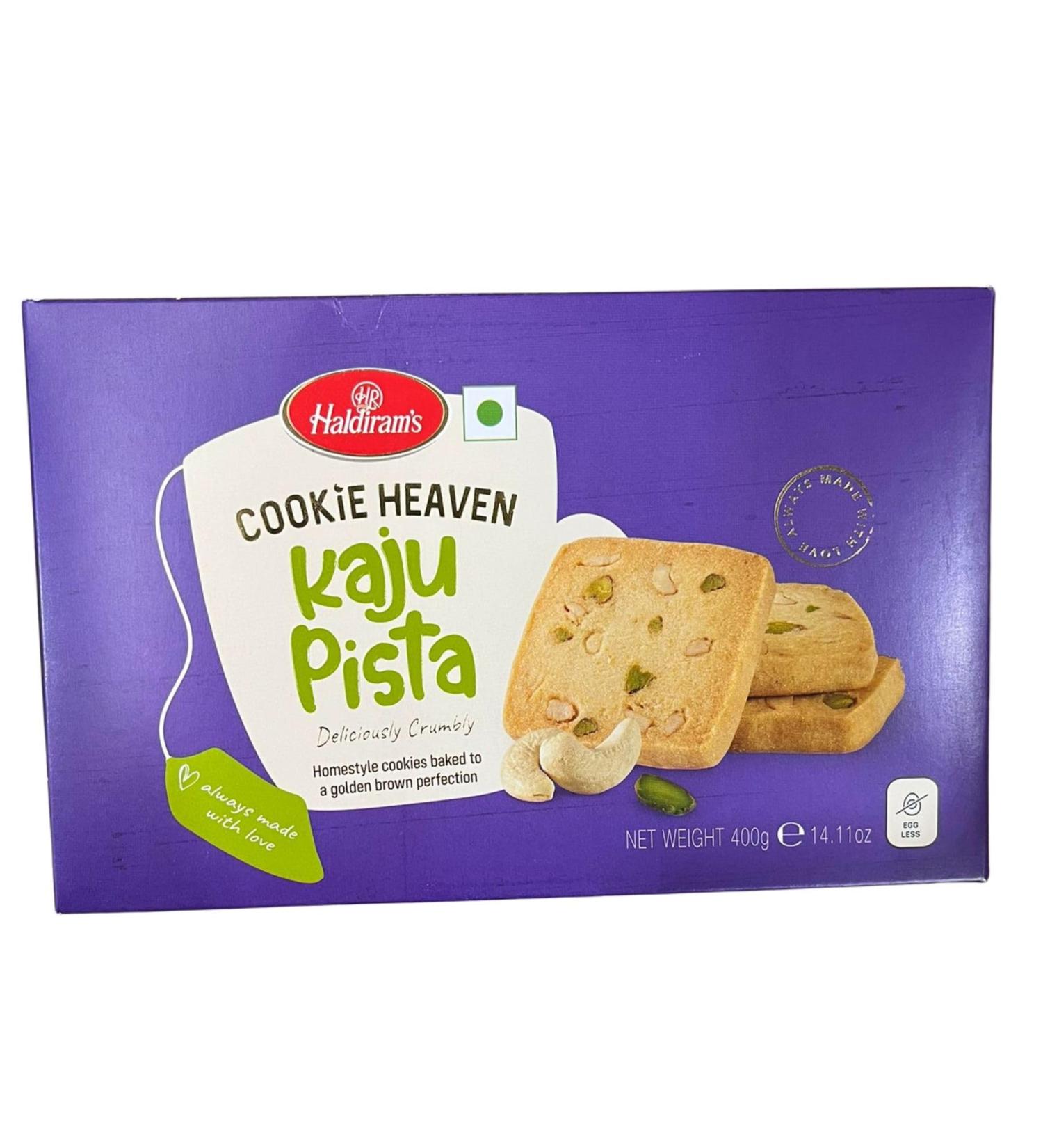 Haldiram's Cookie Heaven Kaju Pista Cookies - 400g (Pack of 2) | Rich Cashew and Pistachio Delight | Rich Nutty Flavor | Tea-Time Delight - Buy Online on SooperMarket.com