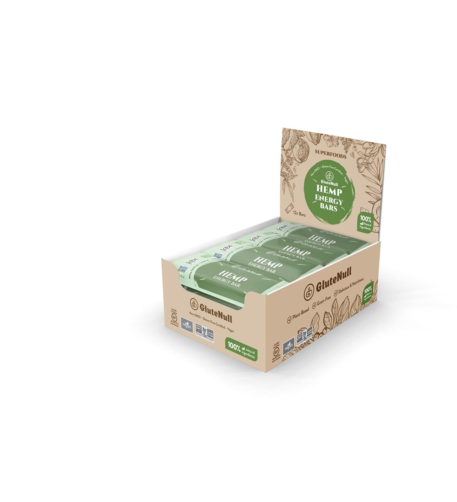 Glutenull Bakery Individually Wrapped Gluten-Free Breakfast Energy Bar Raw Hemp 12 Count - Buy Online on SooperMarket.com