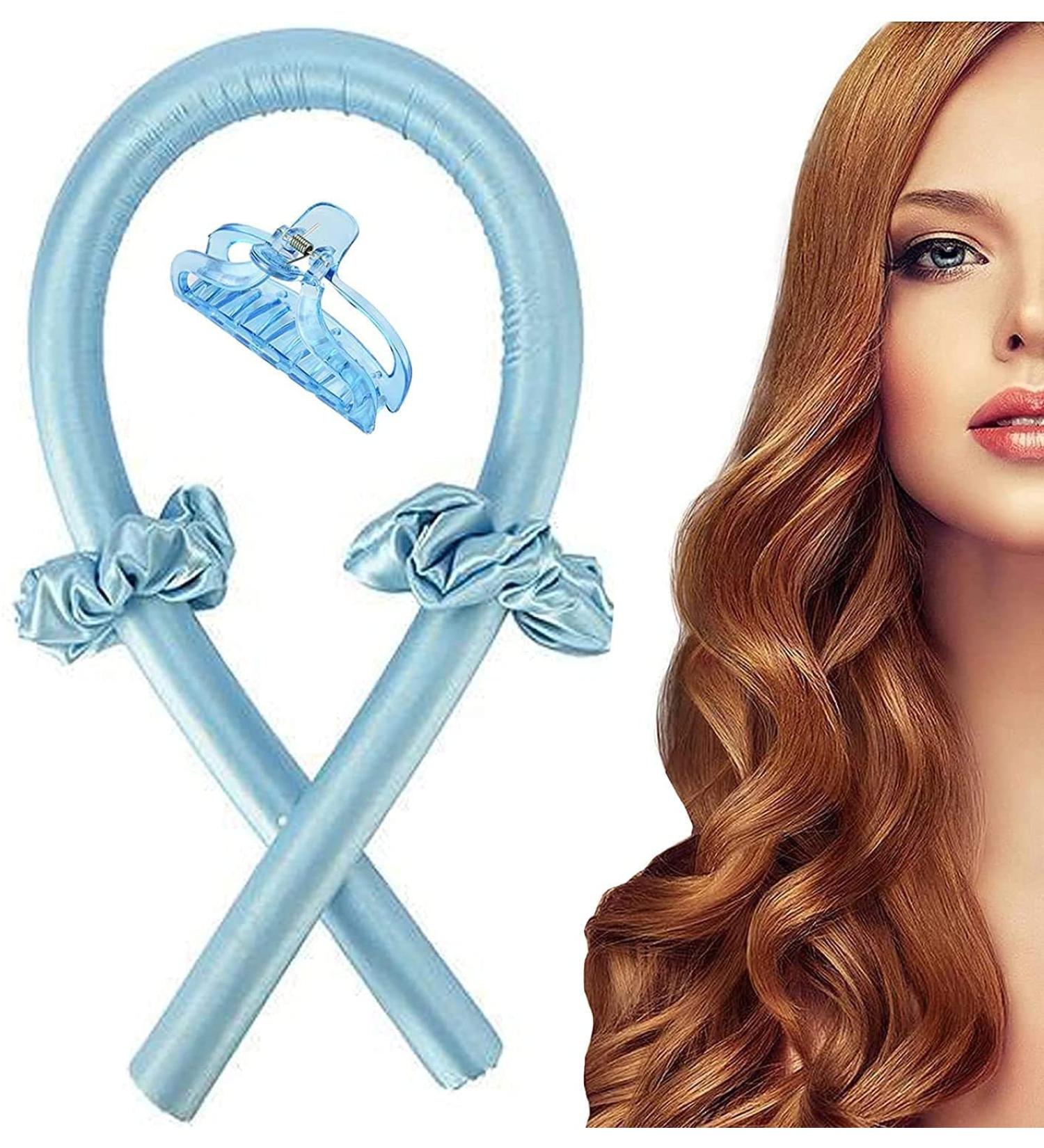Heatless Curlers Headband Heatless Curls No Heat Wave Hair Curlers Styling Tools for Long Medium Hair Hair Curlers Make Hair Soft And Shiny(Blue) - Buy Online on SooperMarket.com