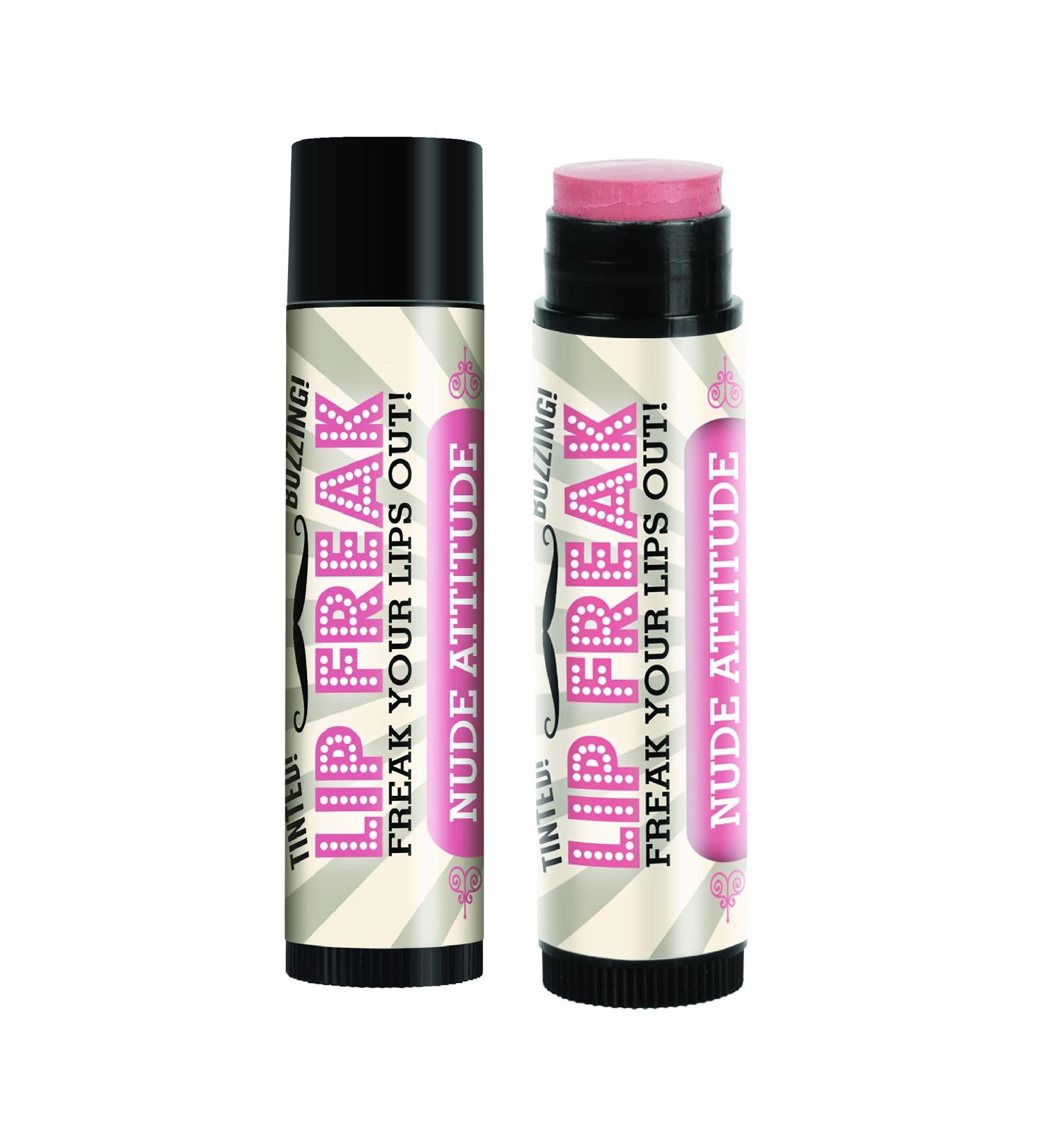 Doctor Lip Bang's BUZZING Lip Balm - Lip Freak | All Natural & Cruelty Free | Nude Attitude | 2 Pack - Buy Online on SooperMarket.com