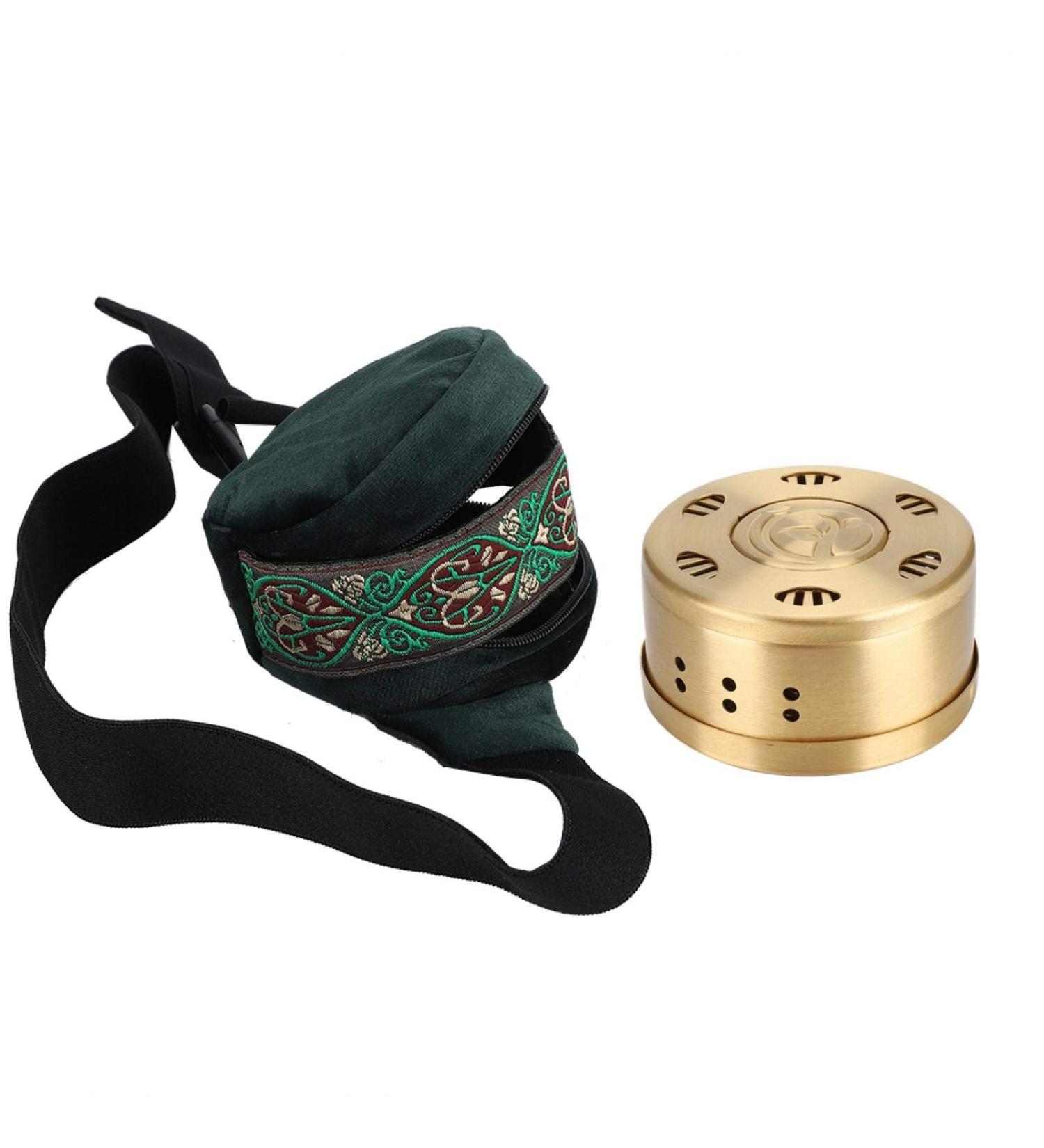Portable Smokeless Moxibustion Box | Moxa Burner Cleaning Cloth Bag for Acupuncture & Massage Therapy - Buy Online on SooperMarket.com