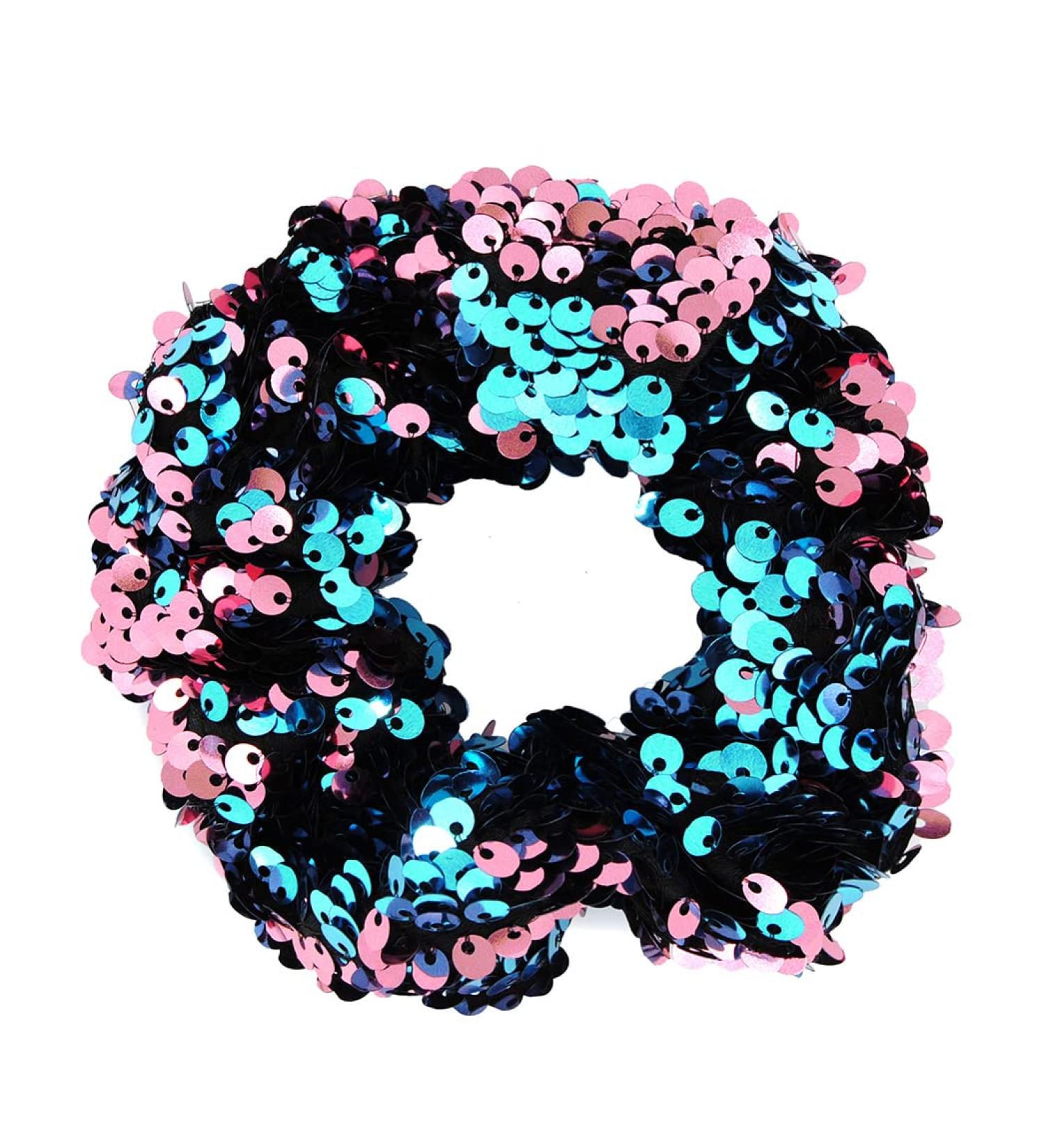 axy hair tie with sequins elastic glitter ponytail holder ponytail holder hair tie hair piece hair band for girls and women (colorful)