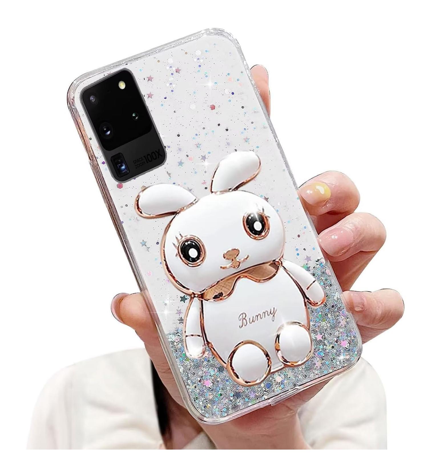 Shop Tivenfezk Nadoli Samsung Galaxy S20 Ultra Case - Glitter Rabbit Stand Soft Silicone Protection Clear Transparent Cover - Buy Online on SooperMarket.com