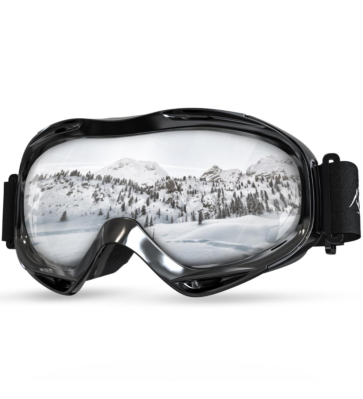 Buy KTEBO Ski Goggles for Men & Women | UV Protection Anti-Fog Mirrored | Perfect for Glasses Wearers - Silver Color - Buy Online on SooperMarket.com