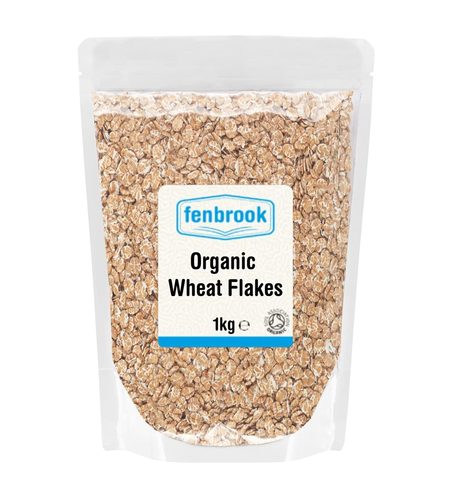 Organic Wheat Flakes 1kg | Certified Organic by Fenbrook Organic - Buy Online on SooperMarket.com