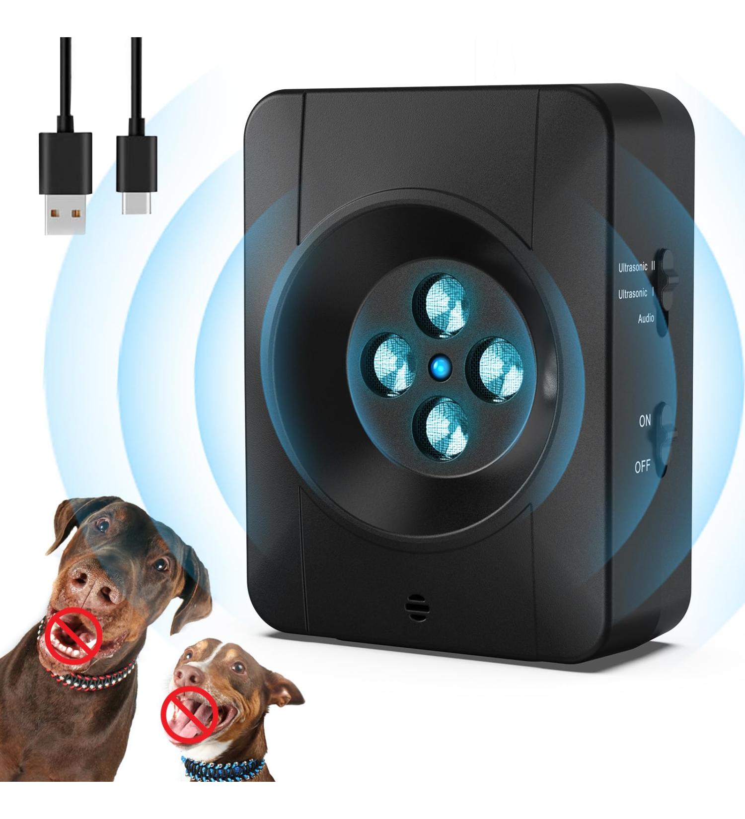Anti-Bark Devices for Dogs | Rechargeable 4 Transmitters & 33ft Ultrasound Control | Safe for Small to Large Dogs - Buy Online on SooperMarket.com