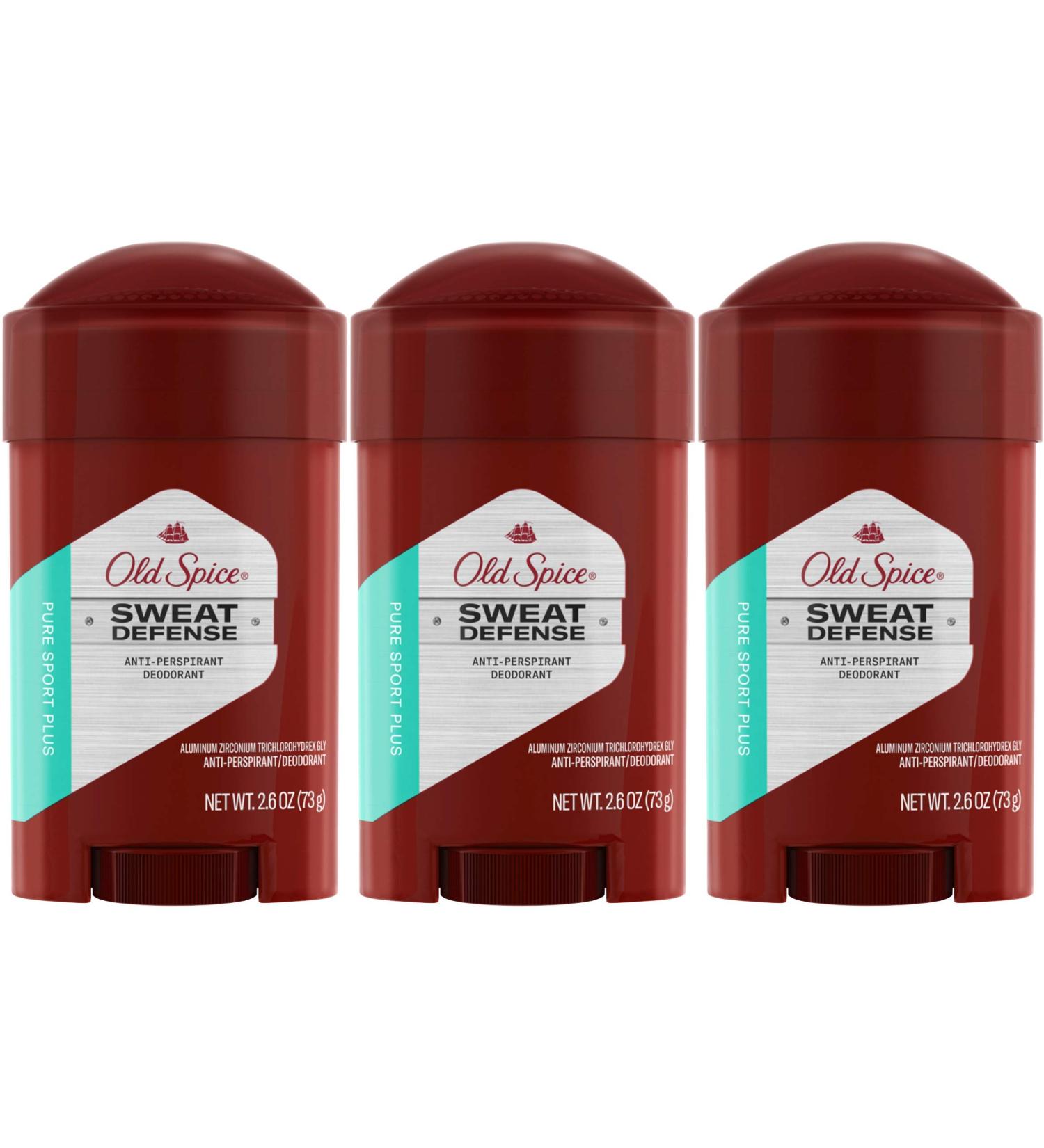 Old Spice Anti-Perspirant Pure Sport Soft Solid 2.6oz (76ml) - Pack of 3 - Buy Online on SooperMarket.com